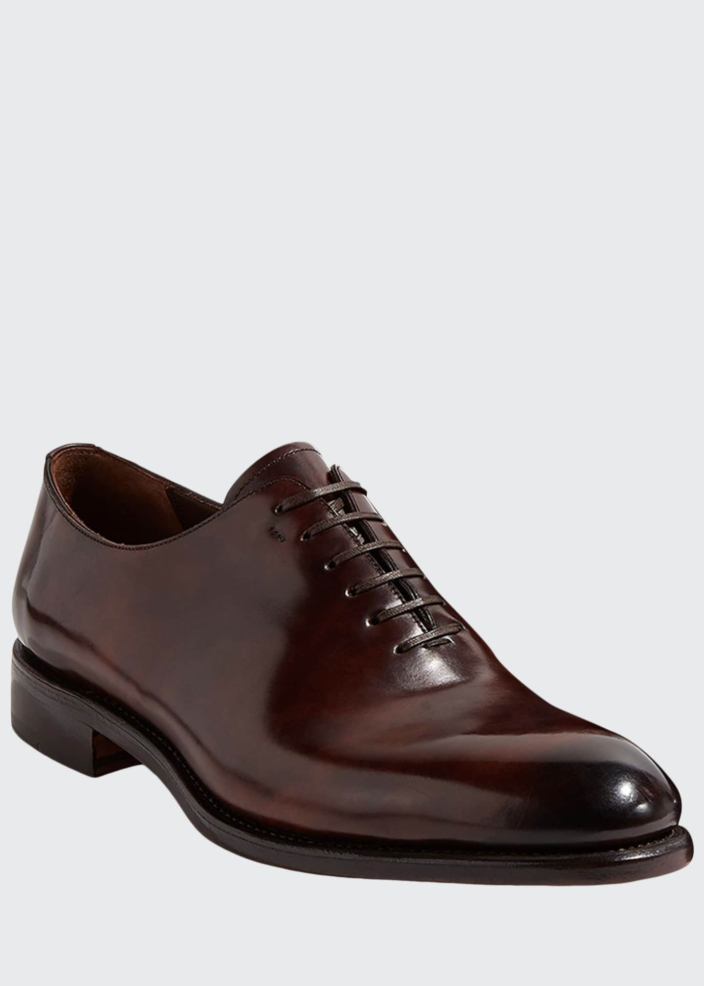 Ferragamo Men's Angiolo Tramezza Whole-Cut Leather Lace-Up Shoes - Bergdorf  Goodman