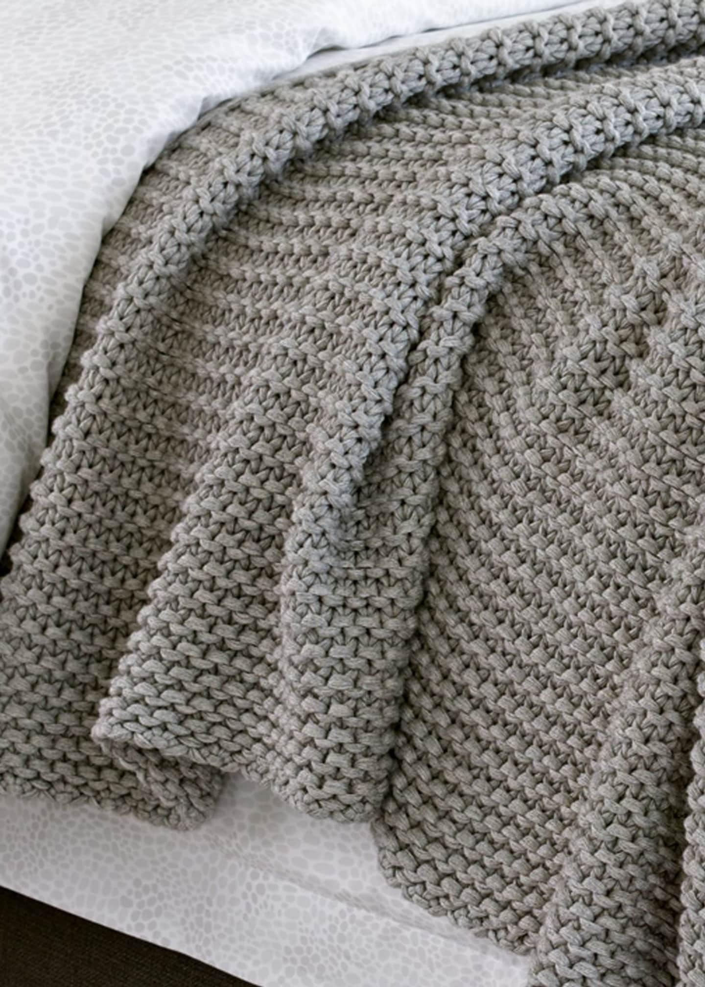 Matouk Orla CottonWool Throw Blanket Bergdorf Goodman