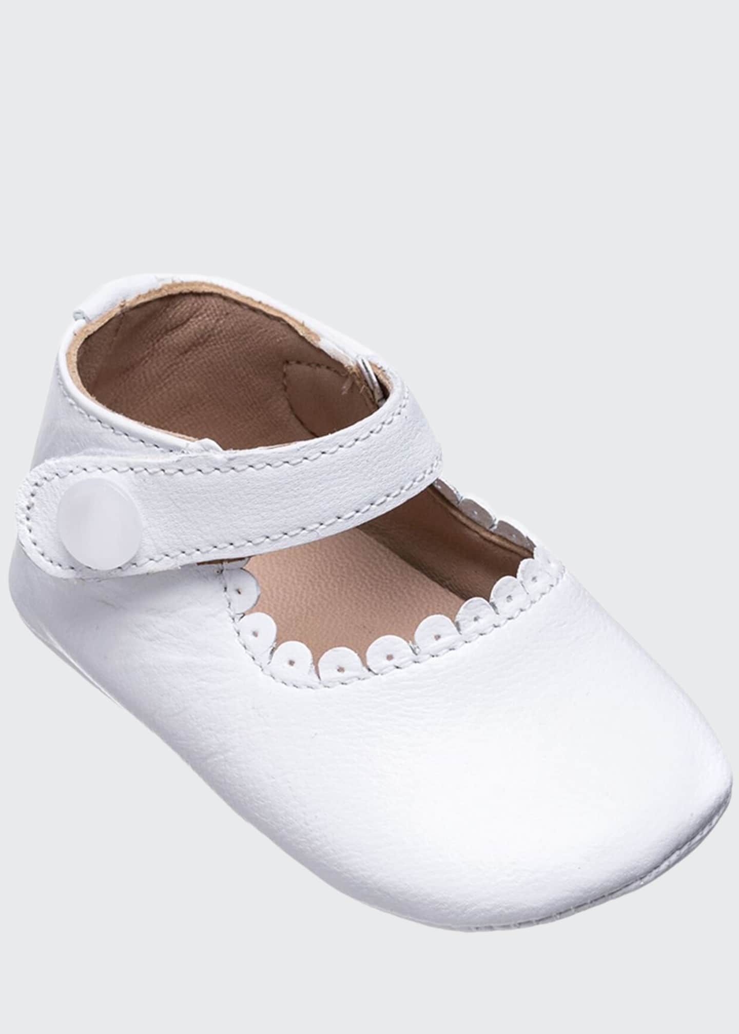 Elephantito Girl's Scalloped Leather Mary Jane, Baby Bergdorf Goodman