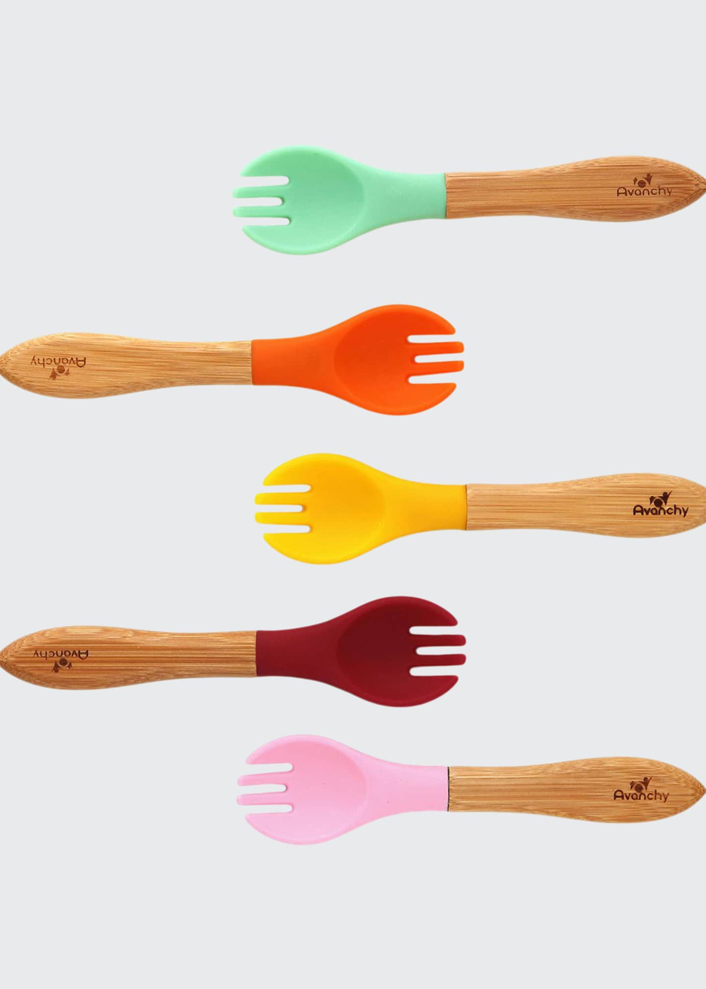 Avanchy Bamboo Baby Fork 5 pack - Pink Set
