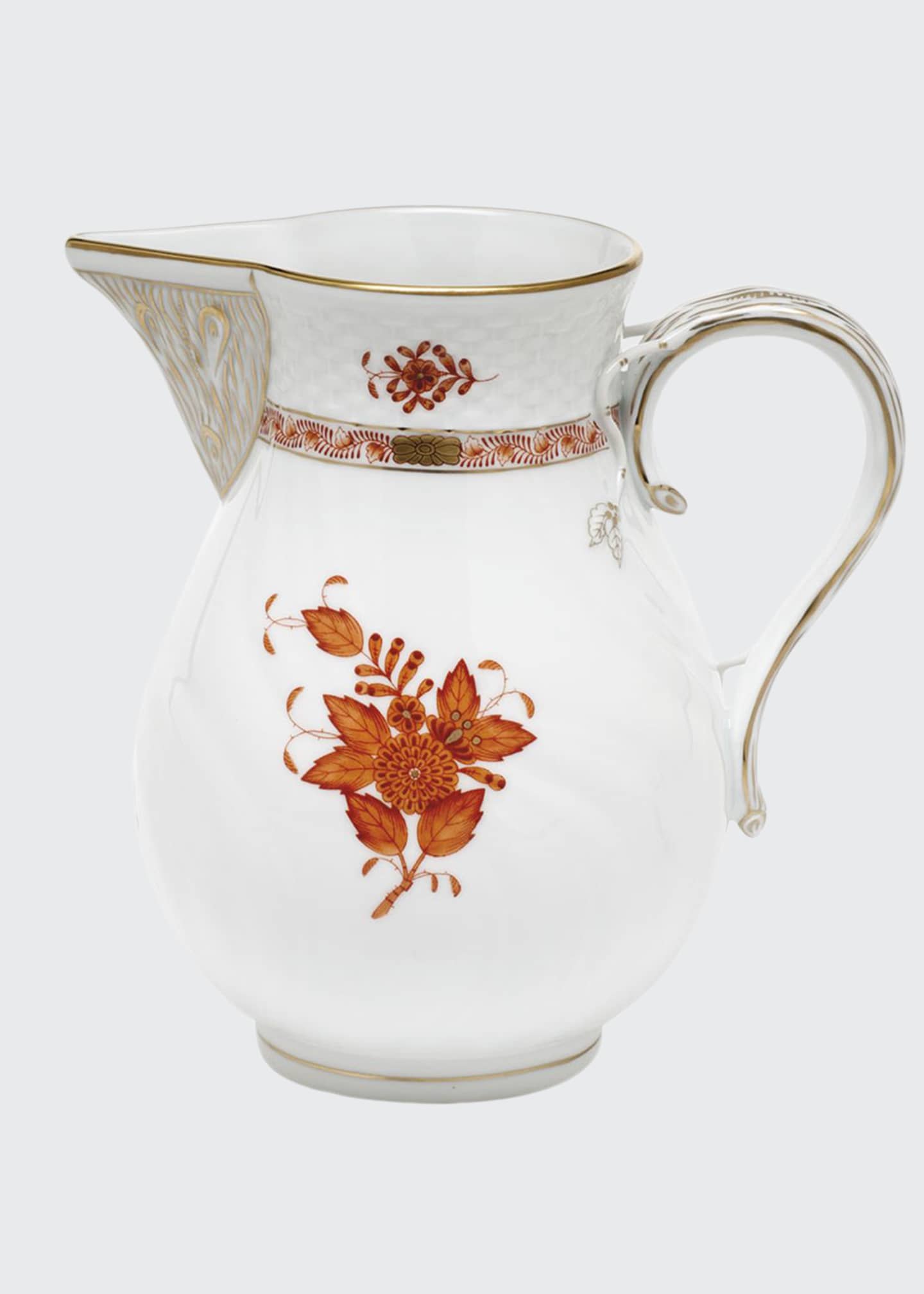 Herend Chinese Bouquet Rust Pitcher Bergdorf Goodman