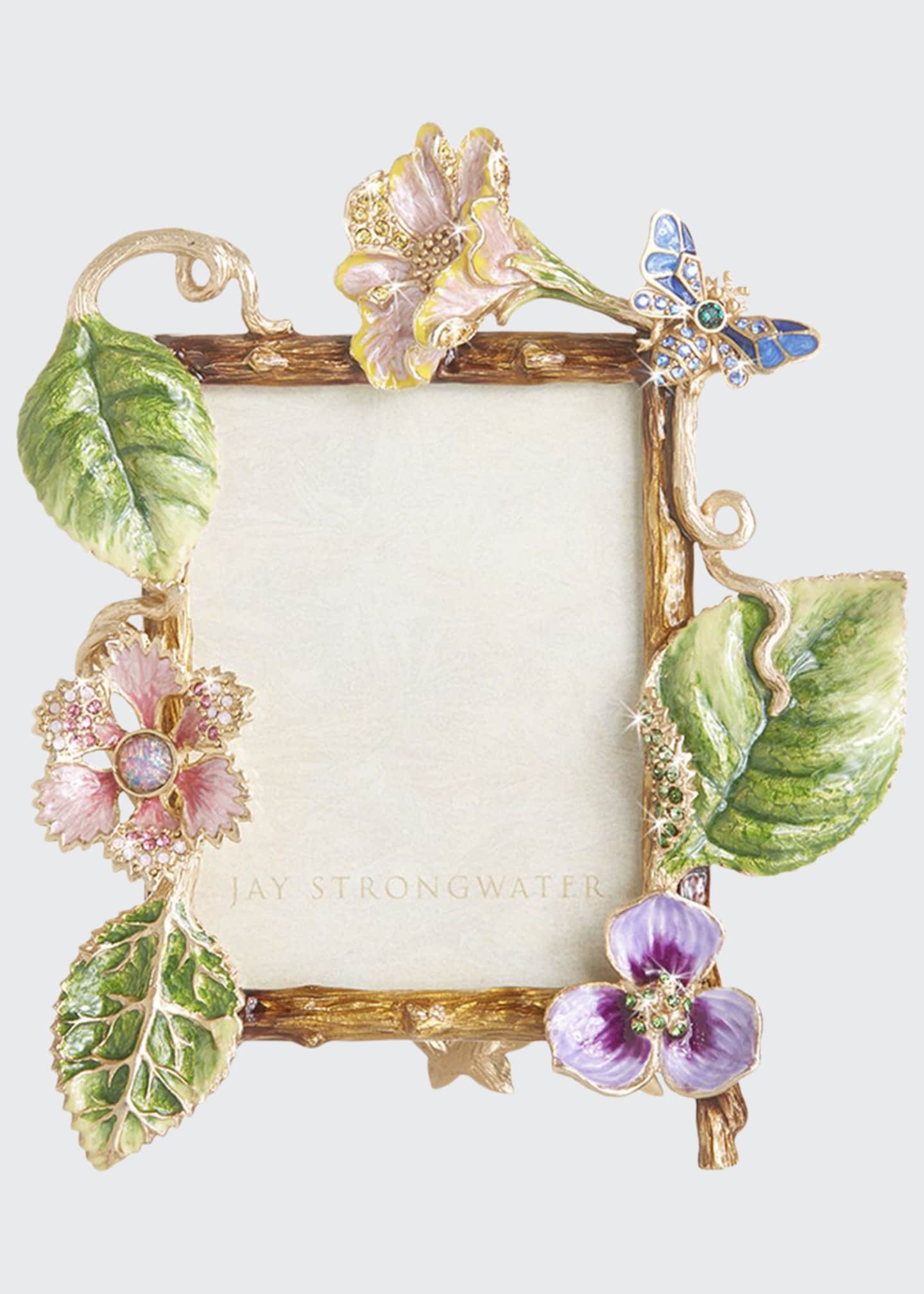 Jay Strongwater Dutch Floral Frame, 3" x 4" Bergdorf Goodman