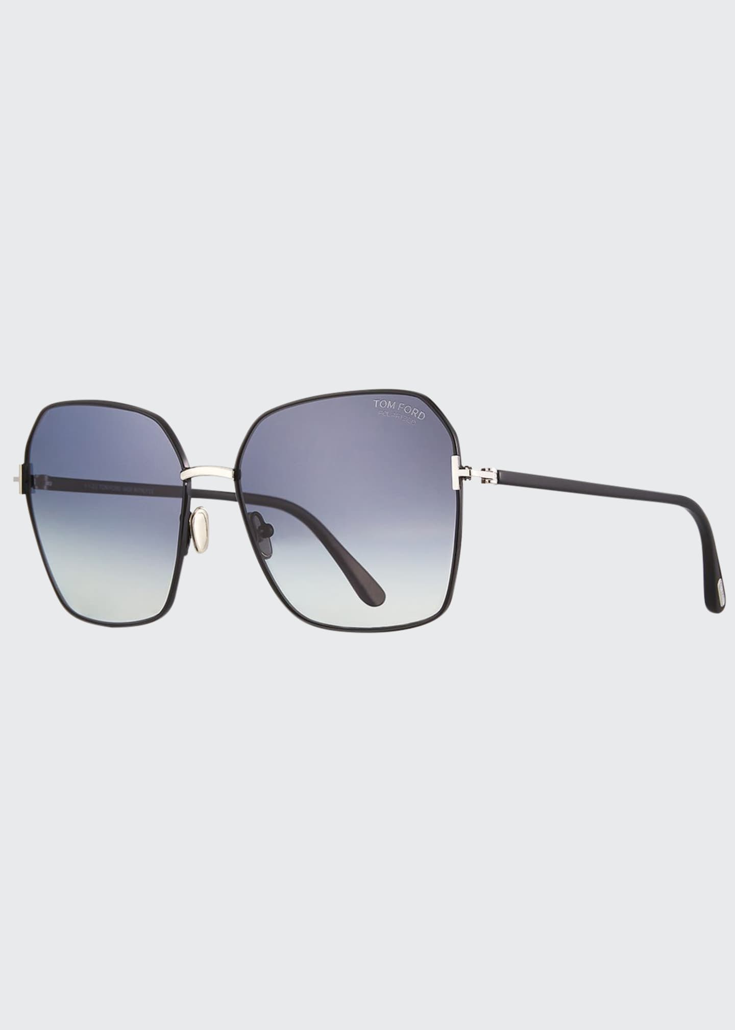 TOM FORD Claudia Geometric Metal/Acetate Sunglasses - Bergdorf Goodman