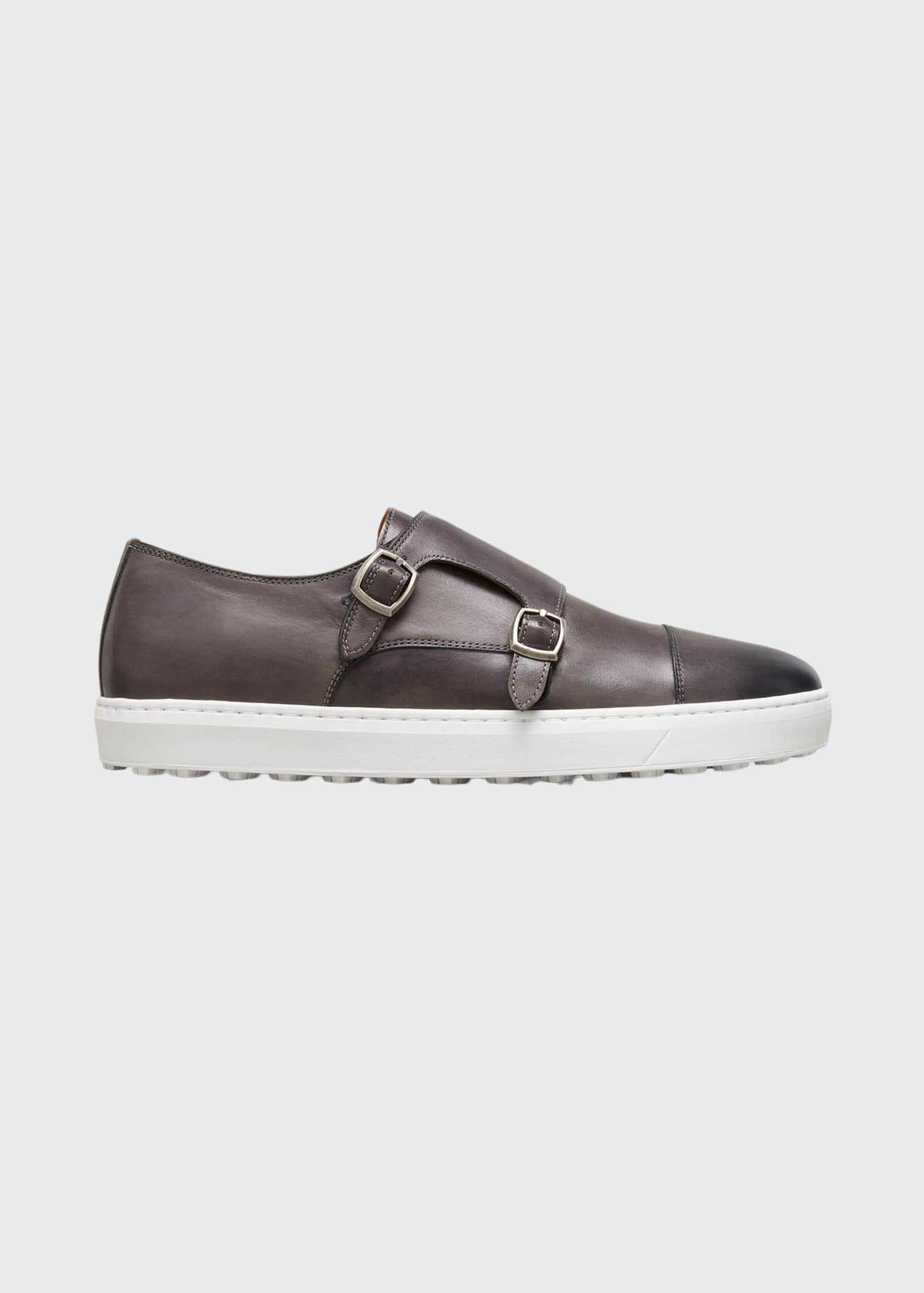 Magnanni Mens Double-Monk Slip-On Sneakers - Bergdorf Goodman Magnanni Mens Double-Monk Slip-On Sneakers