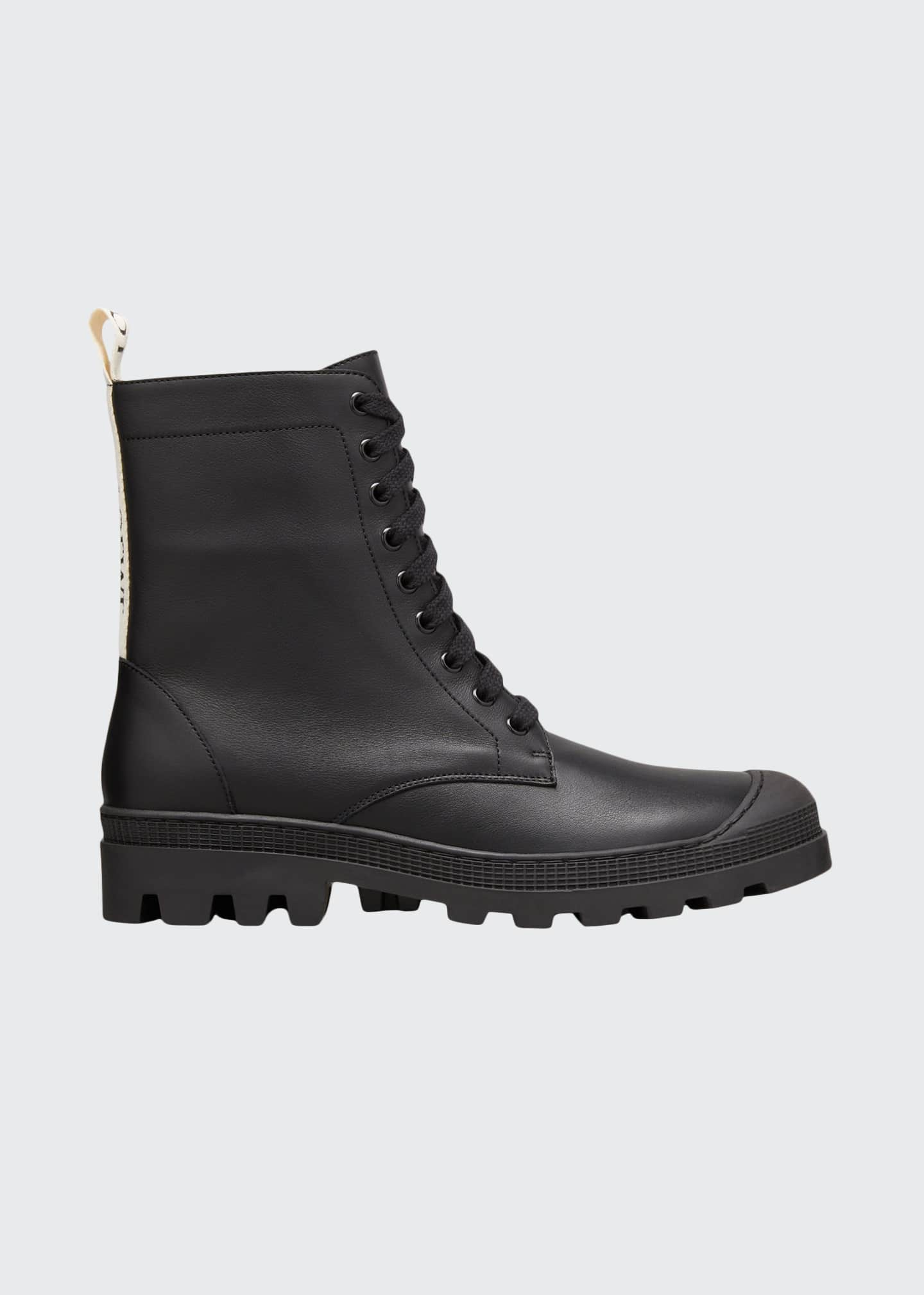 Loewe Men's Leather LugSole Combat Boots Bergdorf Goodman