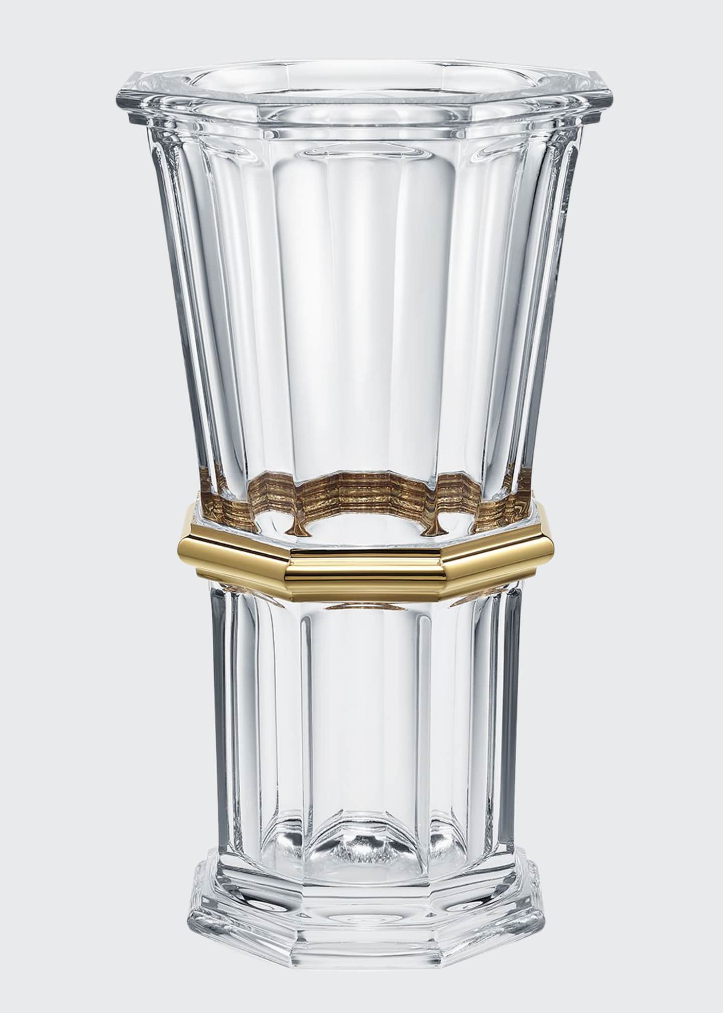 Baccarat Harcourt Gold Straight Vase Bergdorf Goodman
