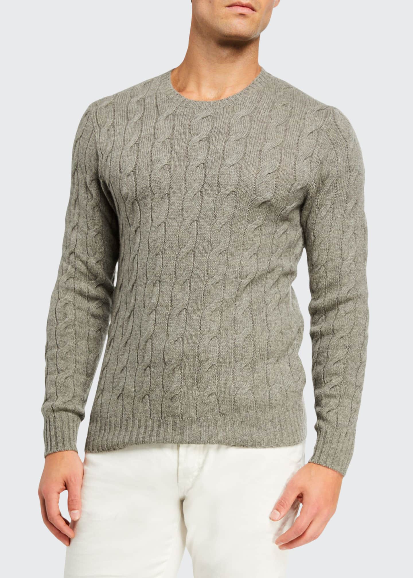 Ralph Lauren Purple Label Men's Cashmere Cable-Knit Crewneck Sweater ...