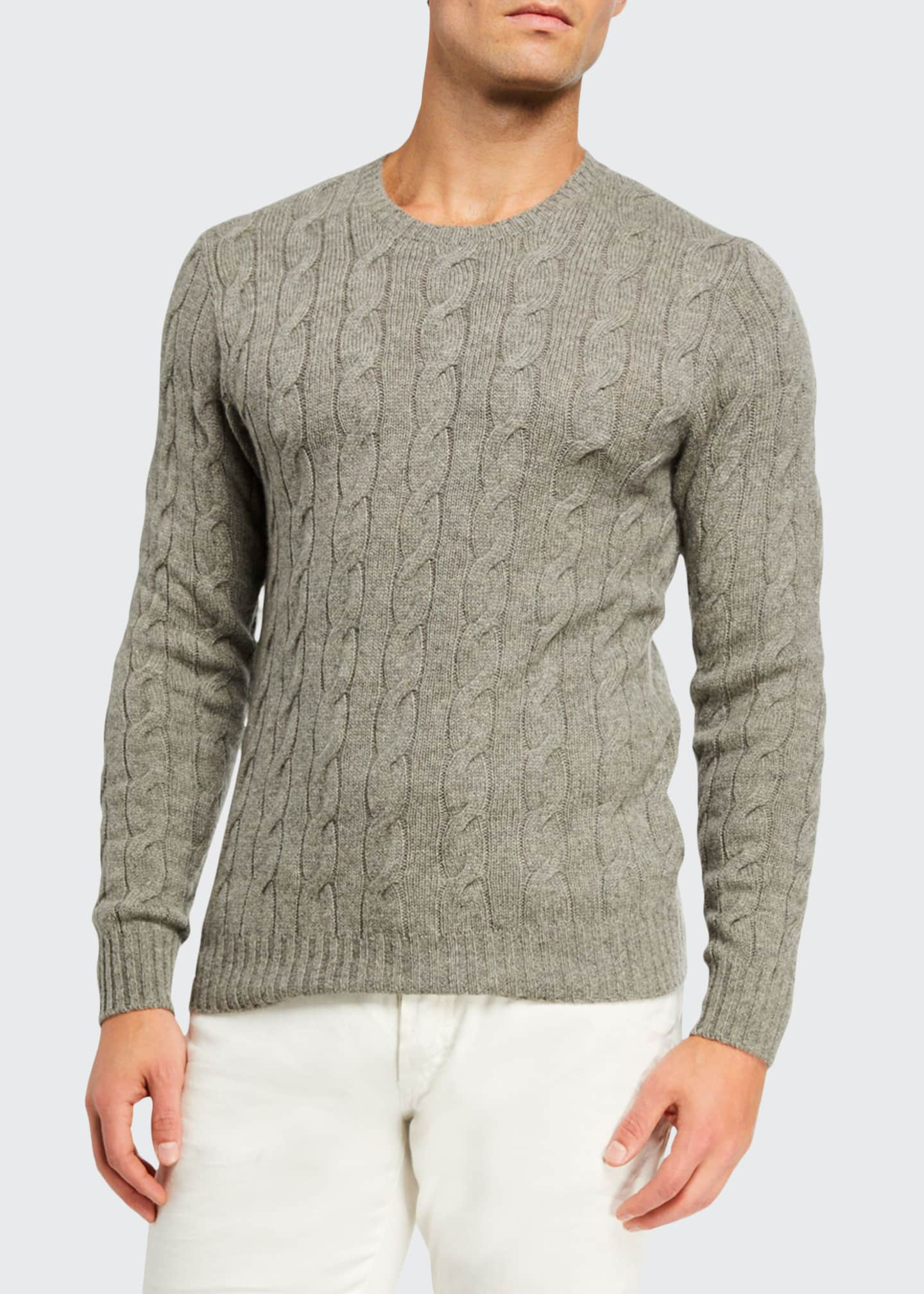 Cable-knit cashmere sweater