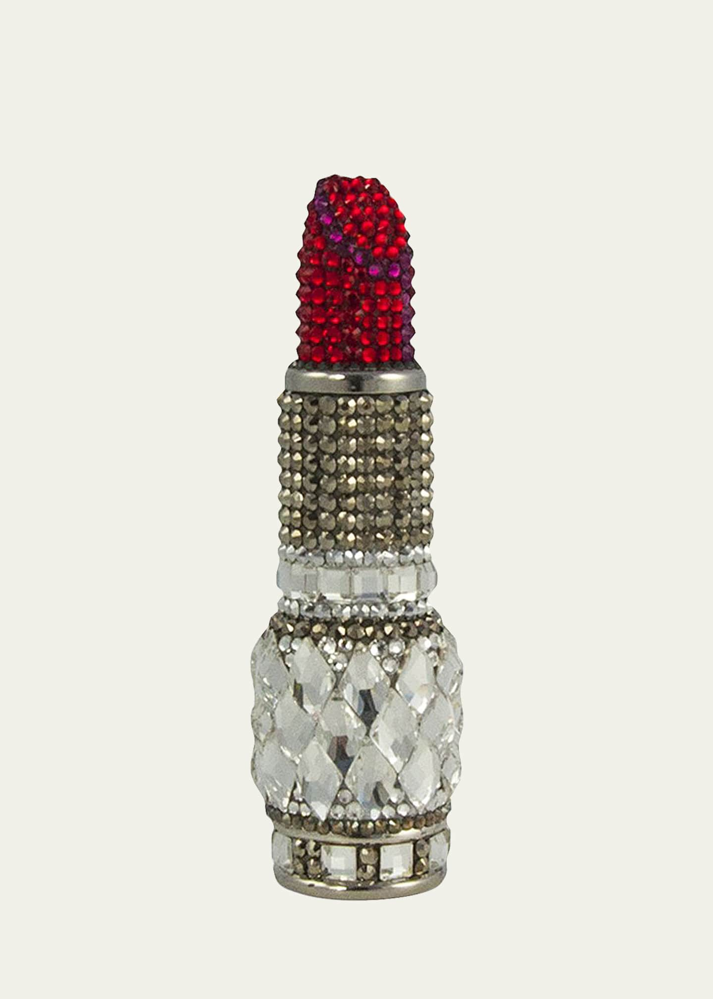 Judith Leiber Couture Women's Lipstick Crystal Pillbox - Silver