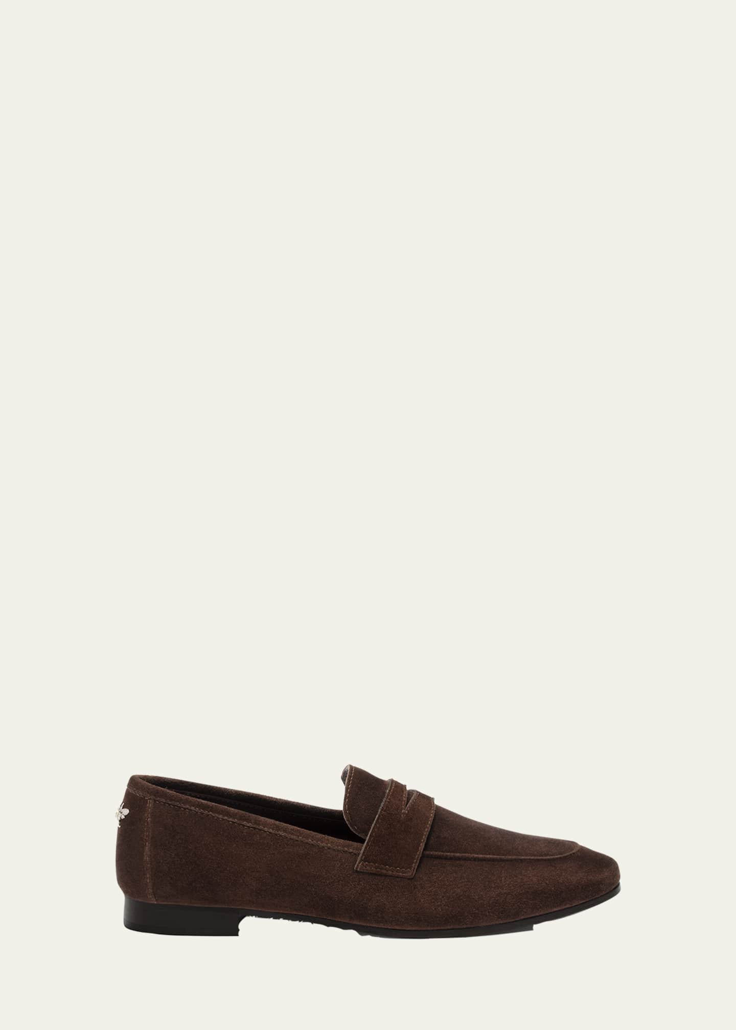 Bougeotte Coffee Suede Flat Loafers Image 1 of 4