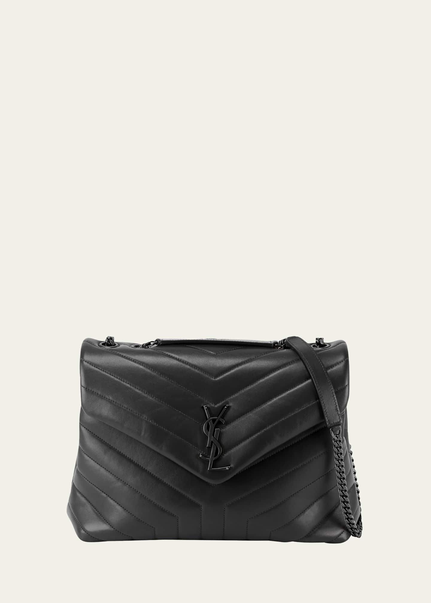 Ysl loulou medium black hardware hotsell