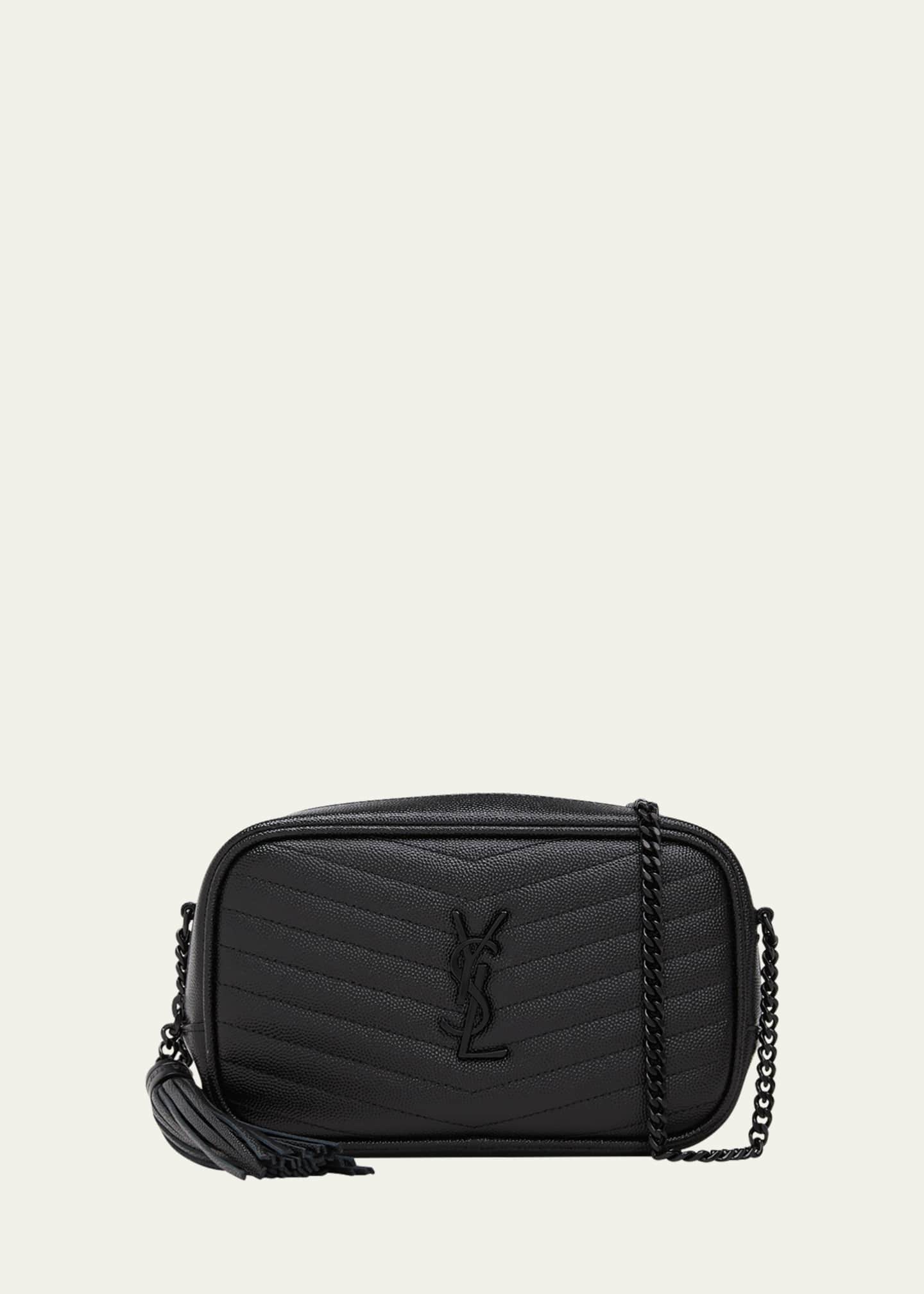 Saint Laurent Lou Mini leather crossbody bag  Black leather crossbody bag,  Trendy outfits, Girly fashion