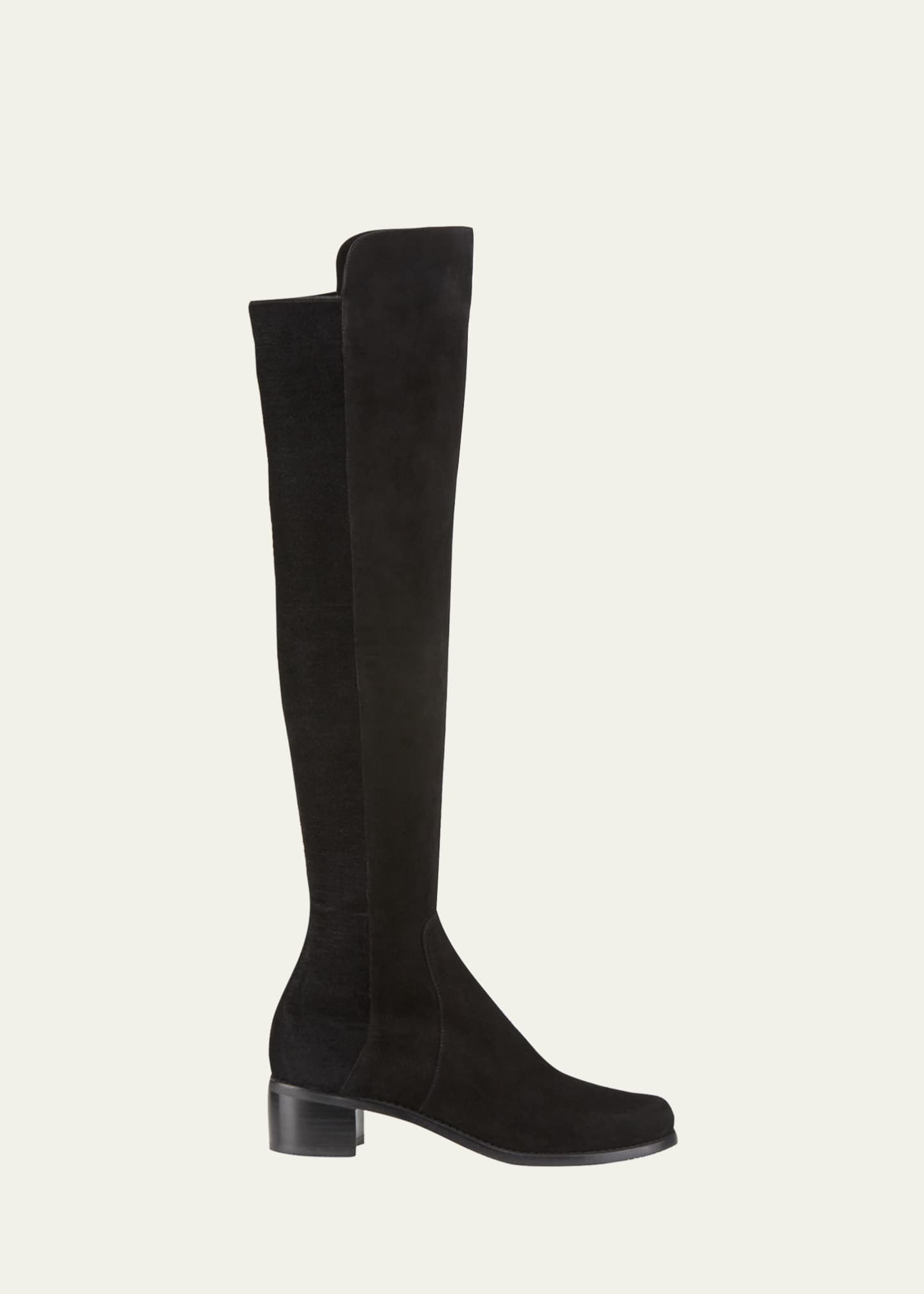 Stuart Weitzman Reserve Stretch-Suede Knee Boots Image 1 of 3