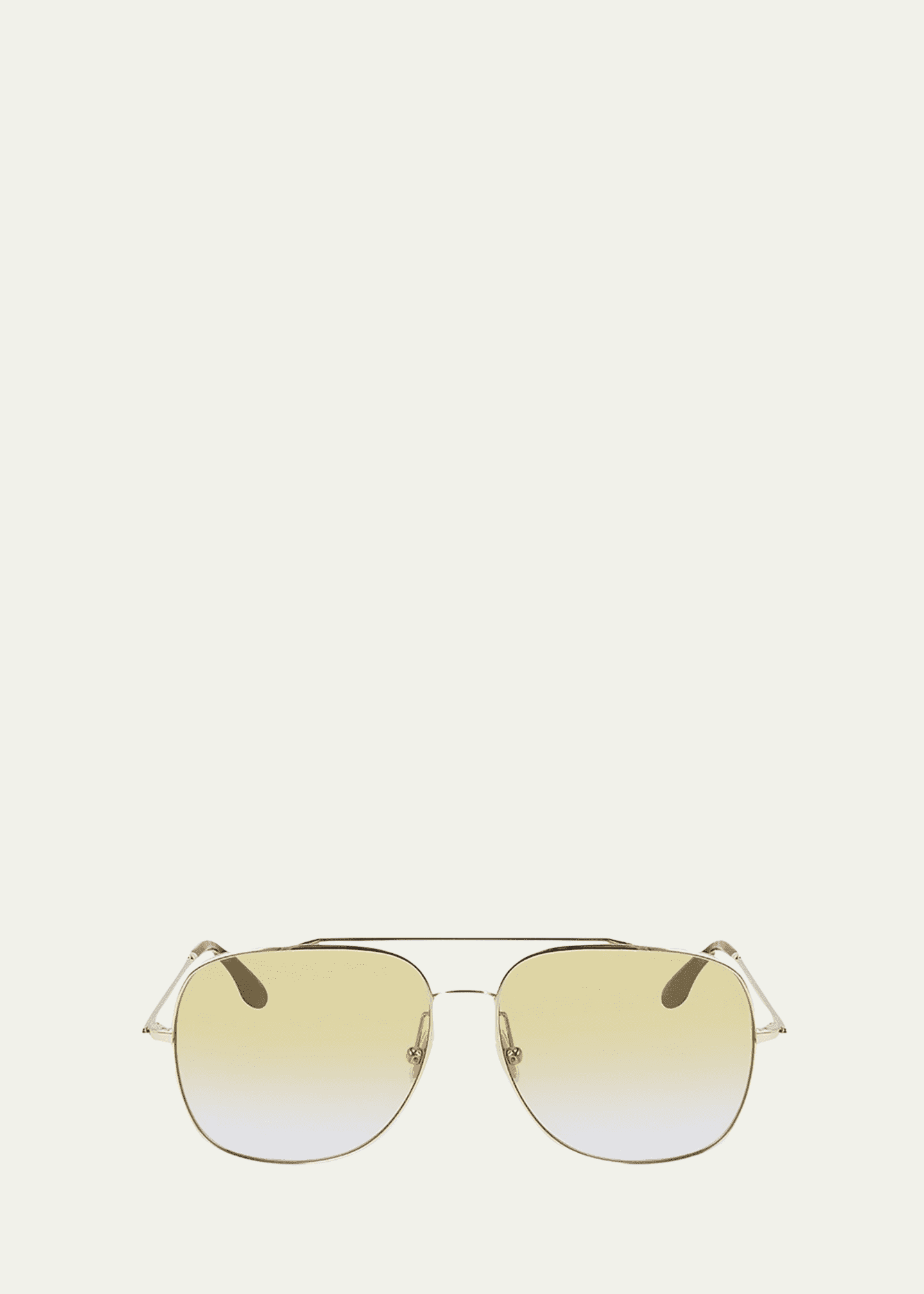 Victoria Beckham V Star Round Metal Aviator Sunglasses