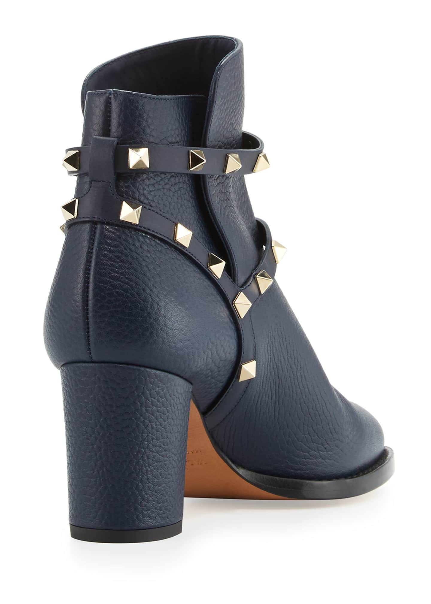 valentino rockstud leather bootie