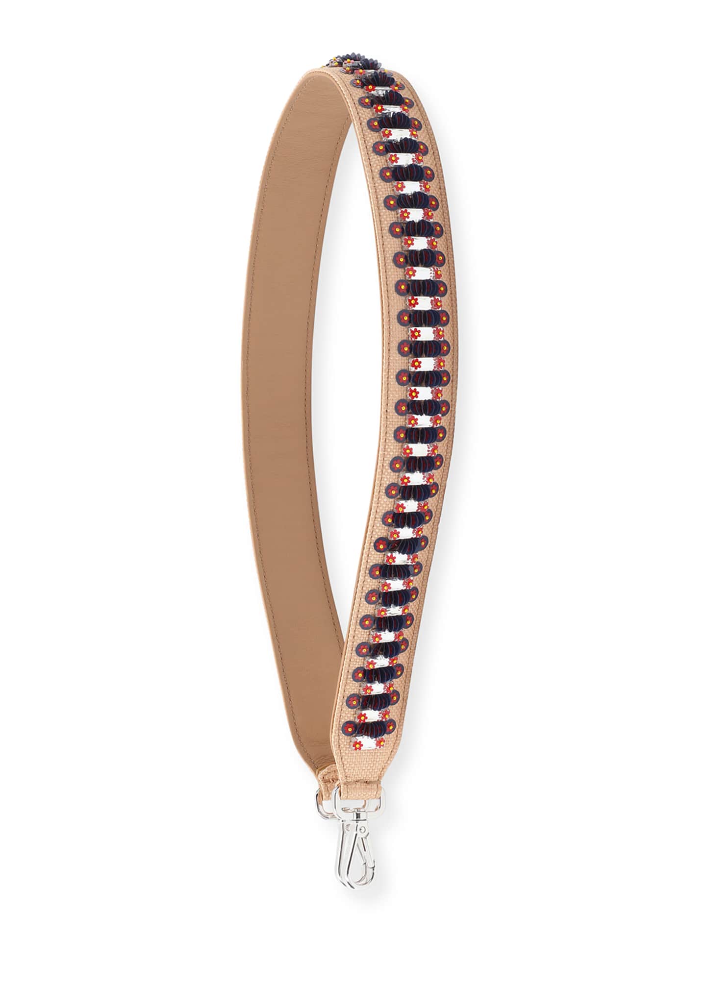 Fendi Embroidered Guitar Strap for Handbag, Multi Bergdorf Goodman