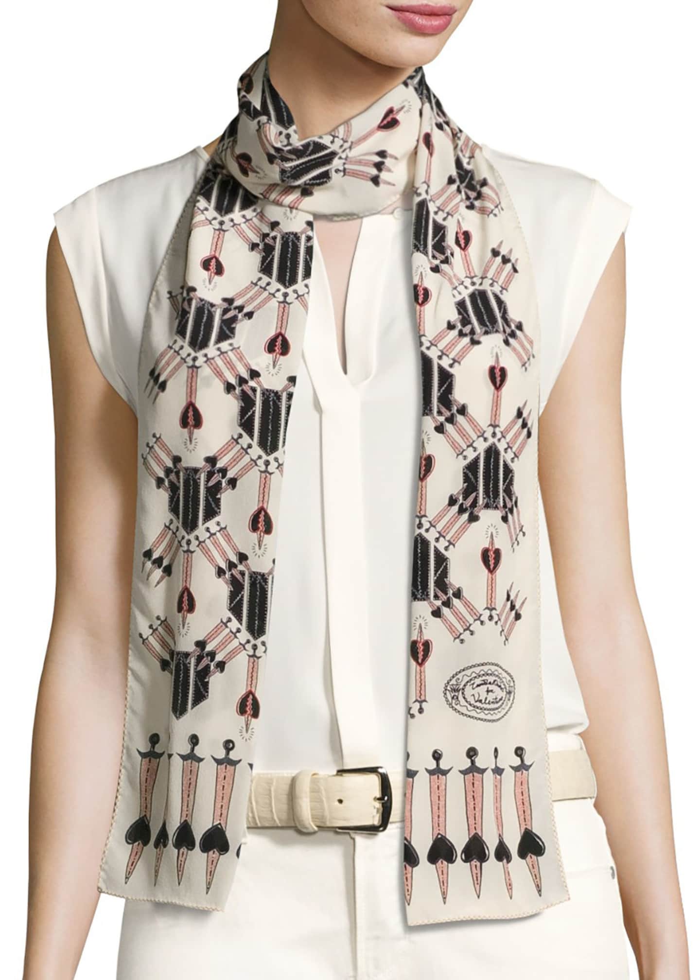 Skinny silk scarf cheap