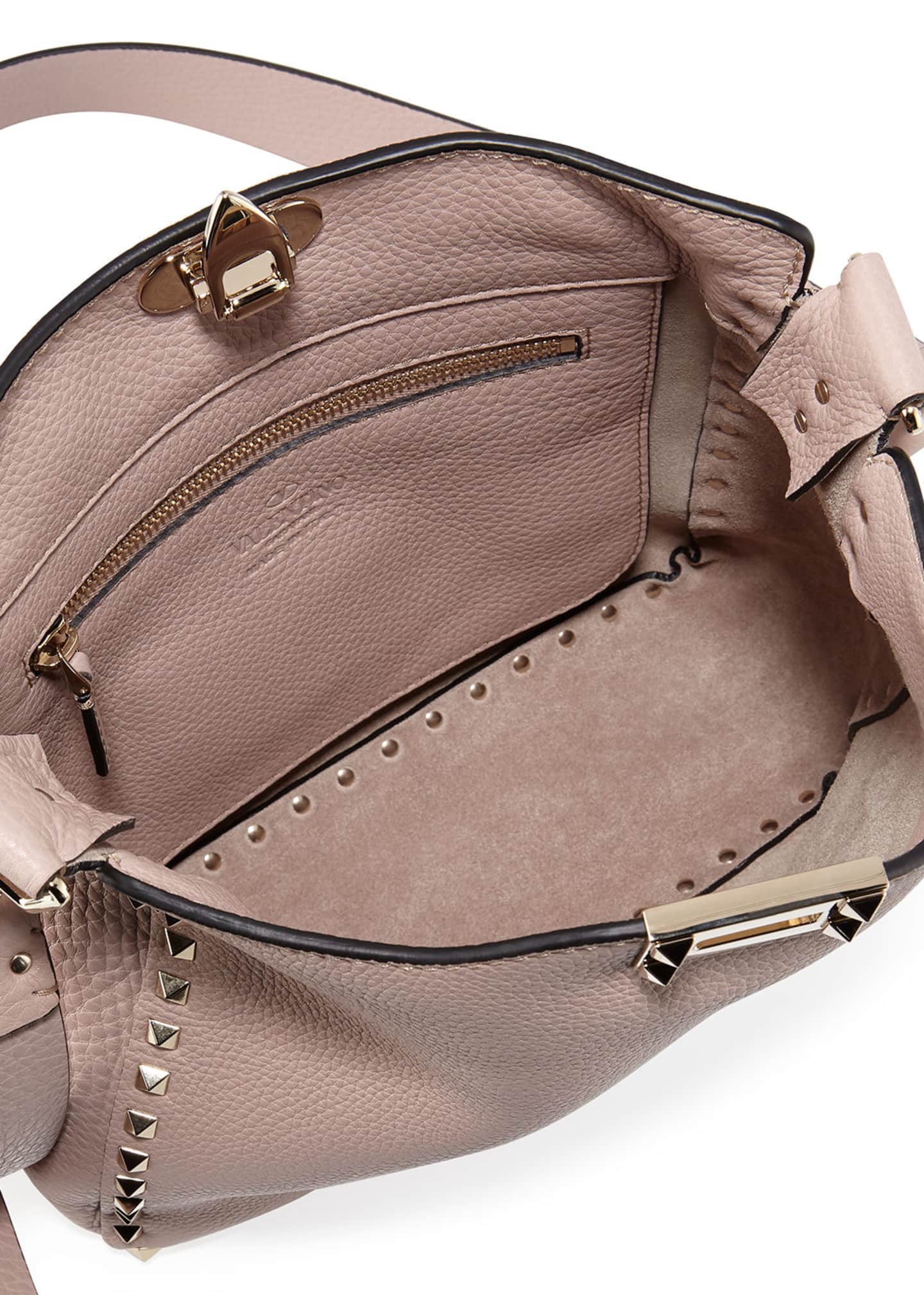 Valentino Garavani Rockstud Small Leather Hobo Bag - Bergdorf Goodman