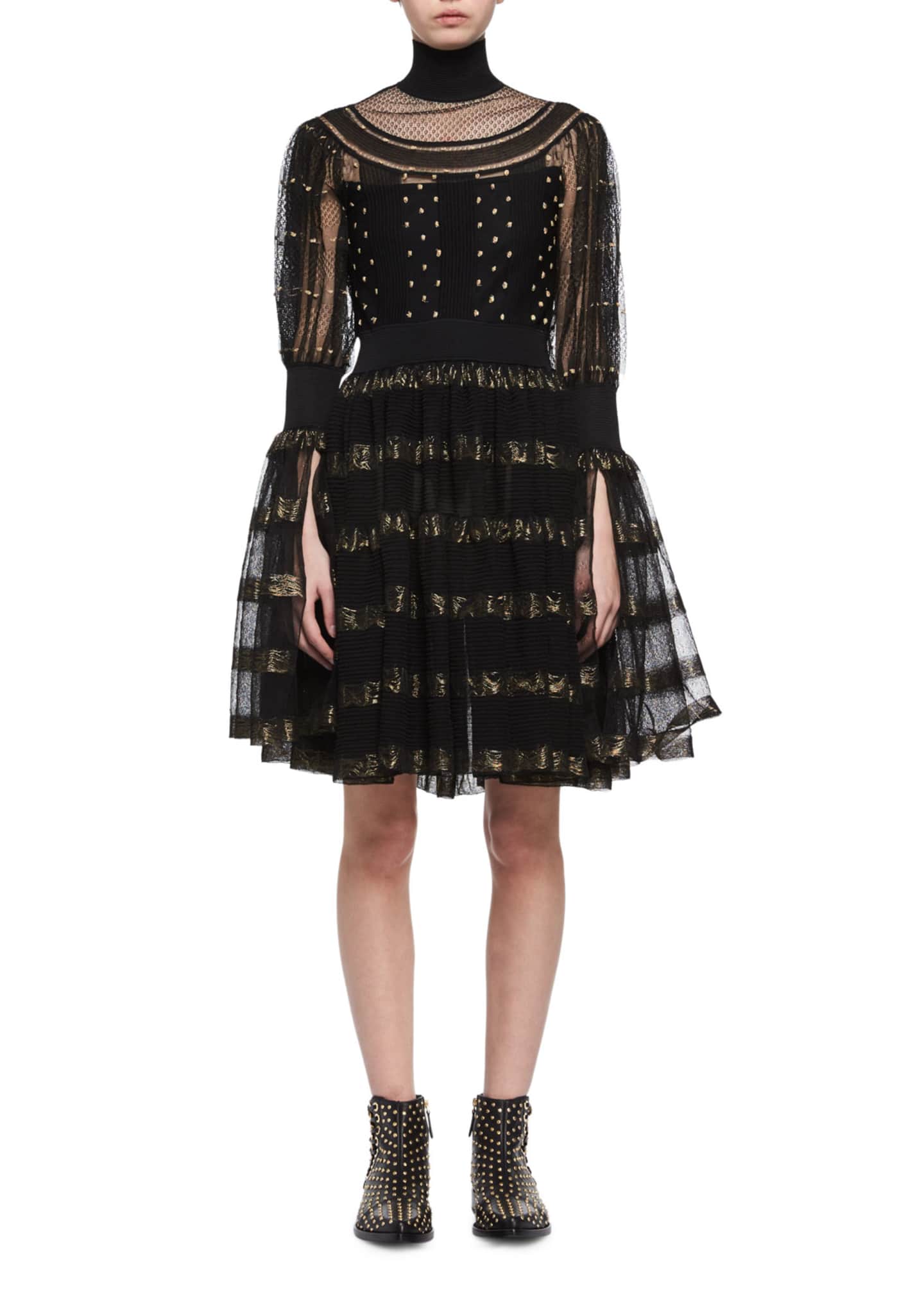 striped cocktail dress