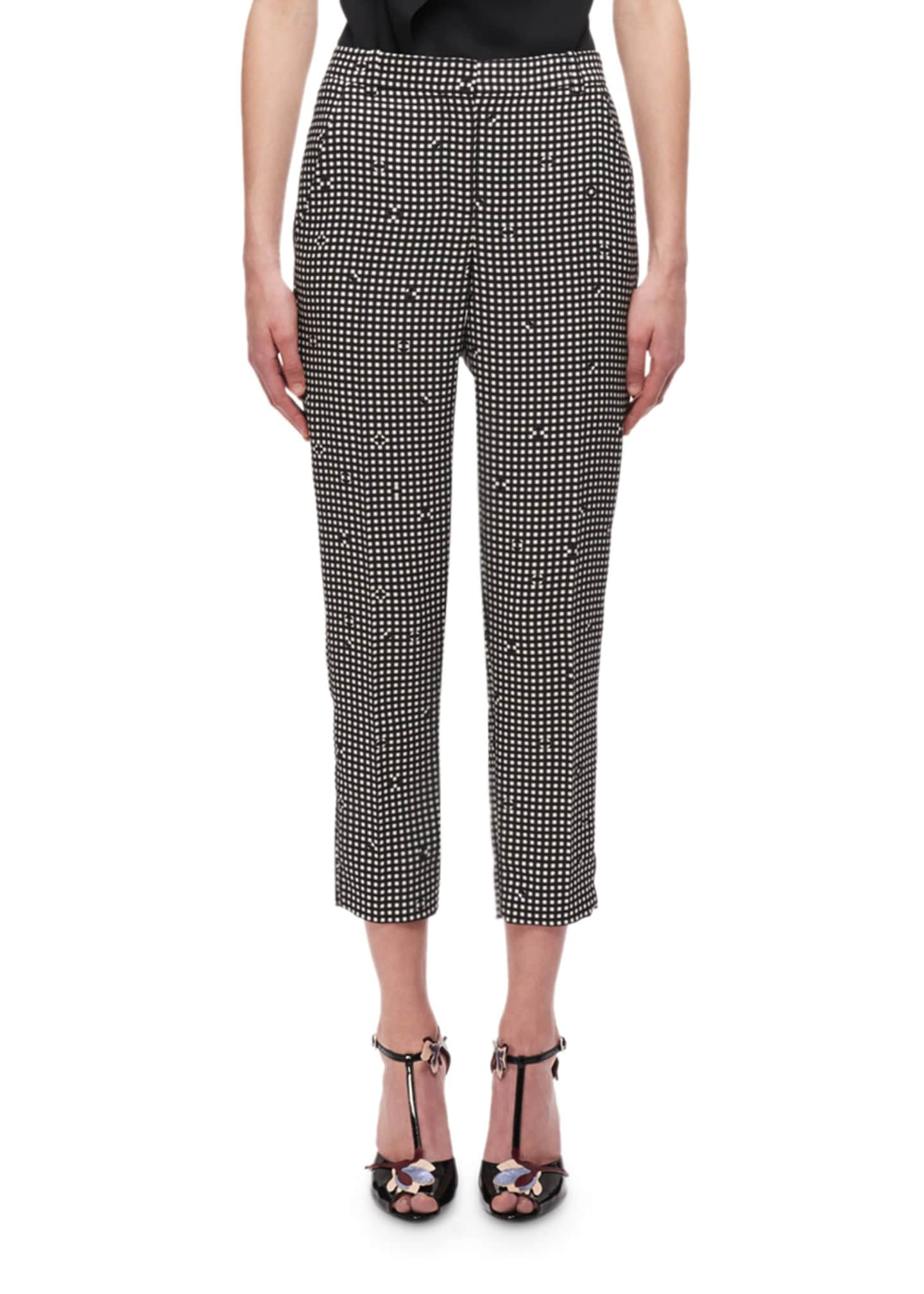 Carven Gingham Cigarette Pants - Bergdorf Goodman