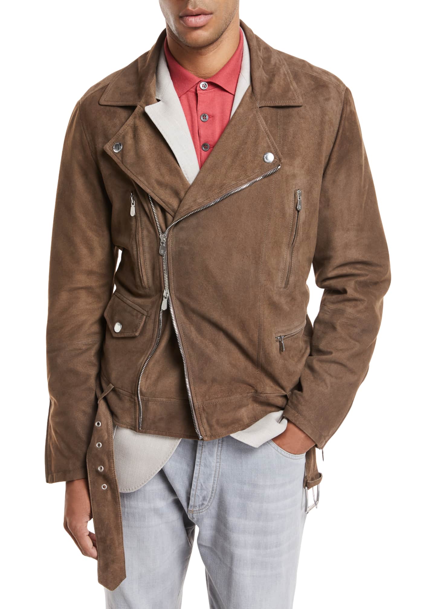 Brunello cucinelli top suede jacket