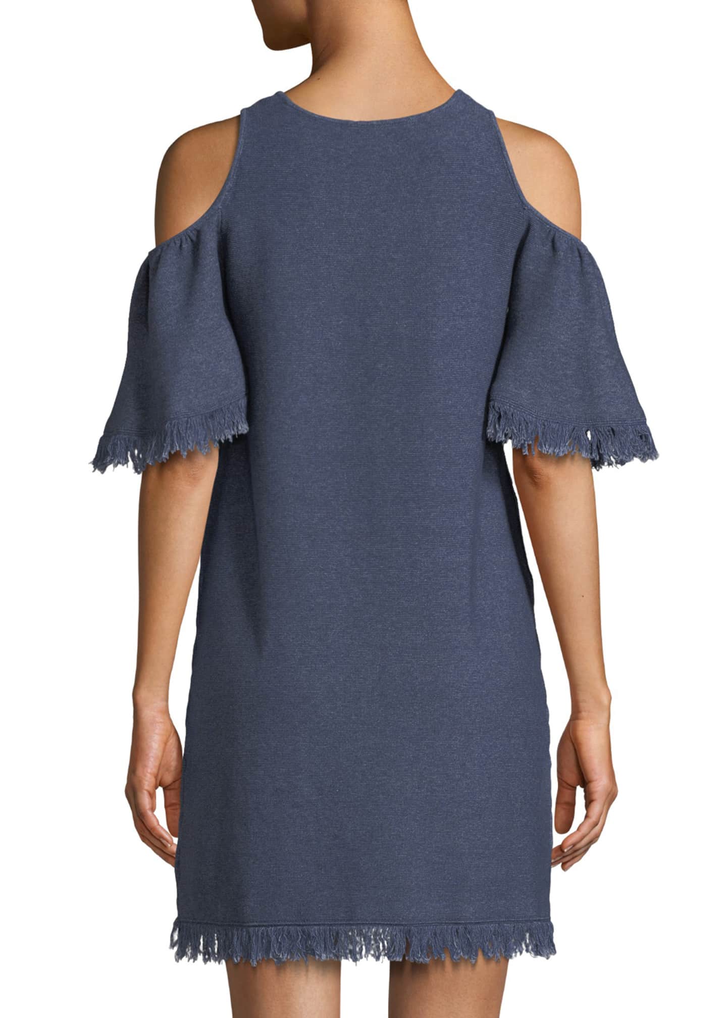 Cold shoulder discount fringe dress