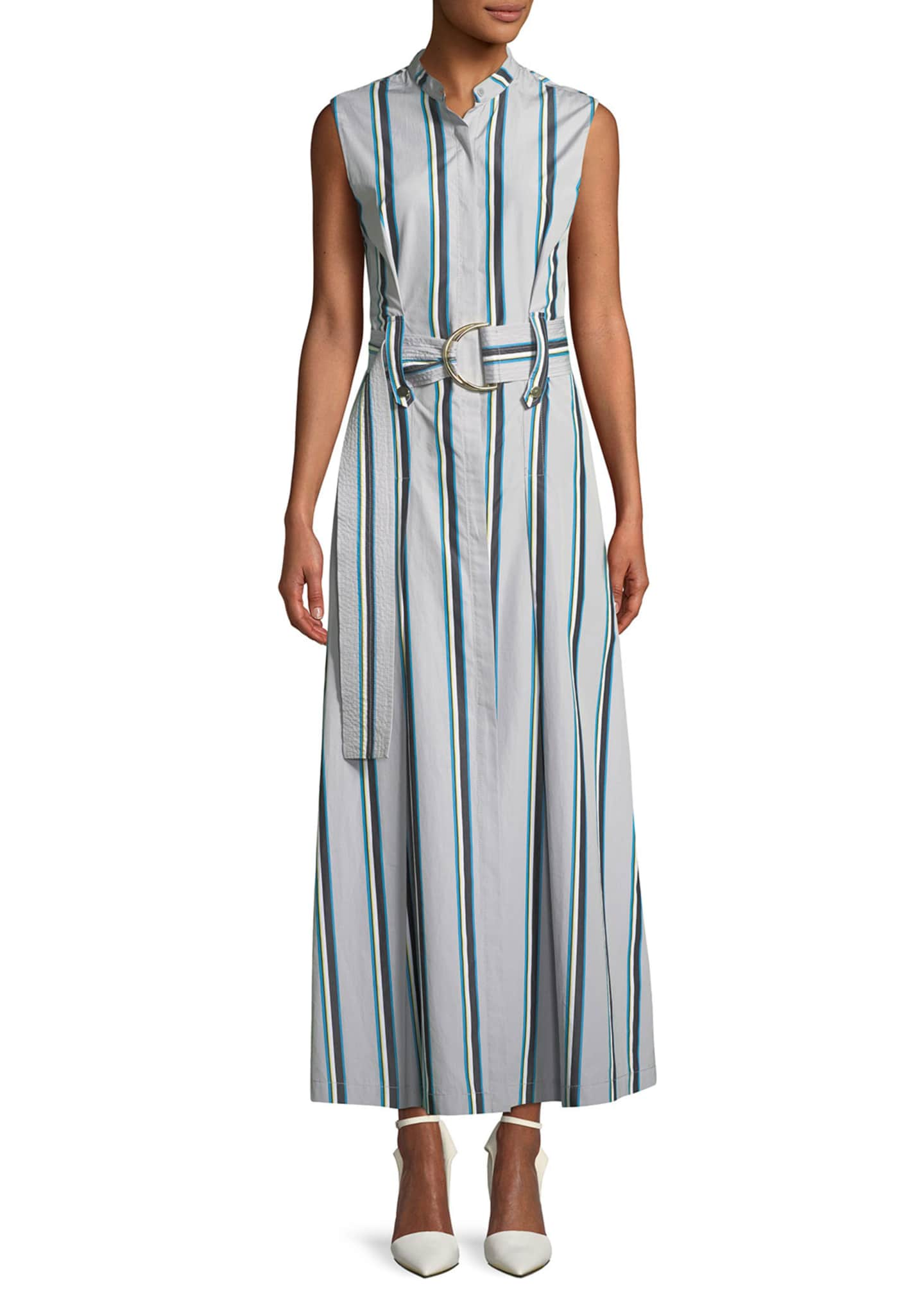 Diane von Furstenberg Striped Sleeveless Belted Maxi Dress - Bergdorf ...