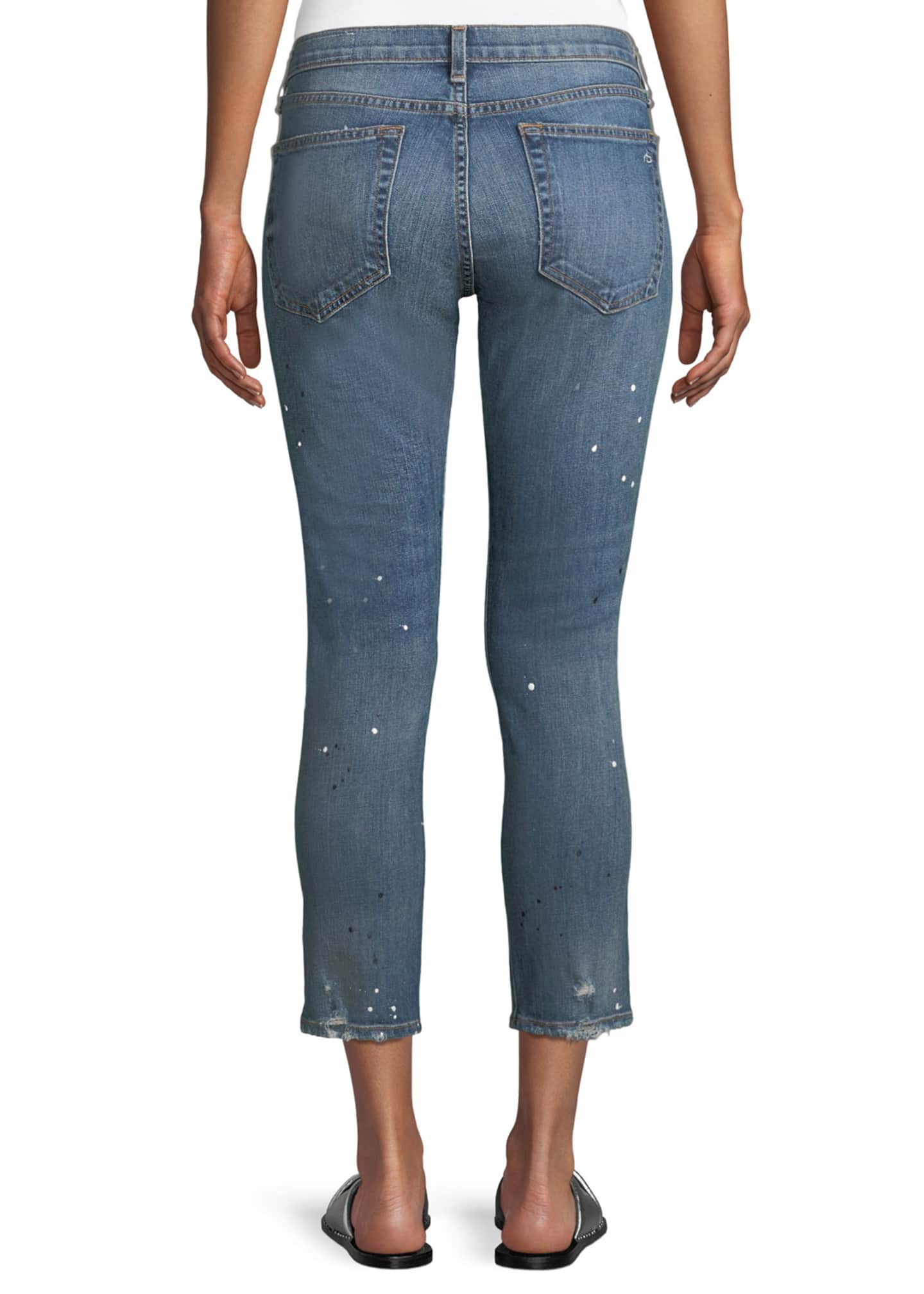 rag bone JEAN Dre Mid Rise Slim Straight Leg Ankle Jeans w