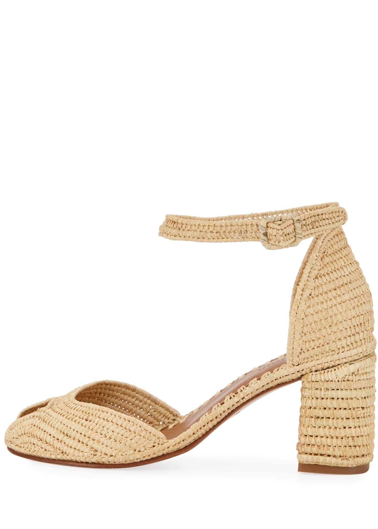 Carrie Forbes Laila Raffia Ankle Sandals - Bergdorf Goodman