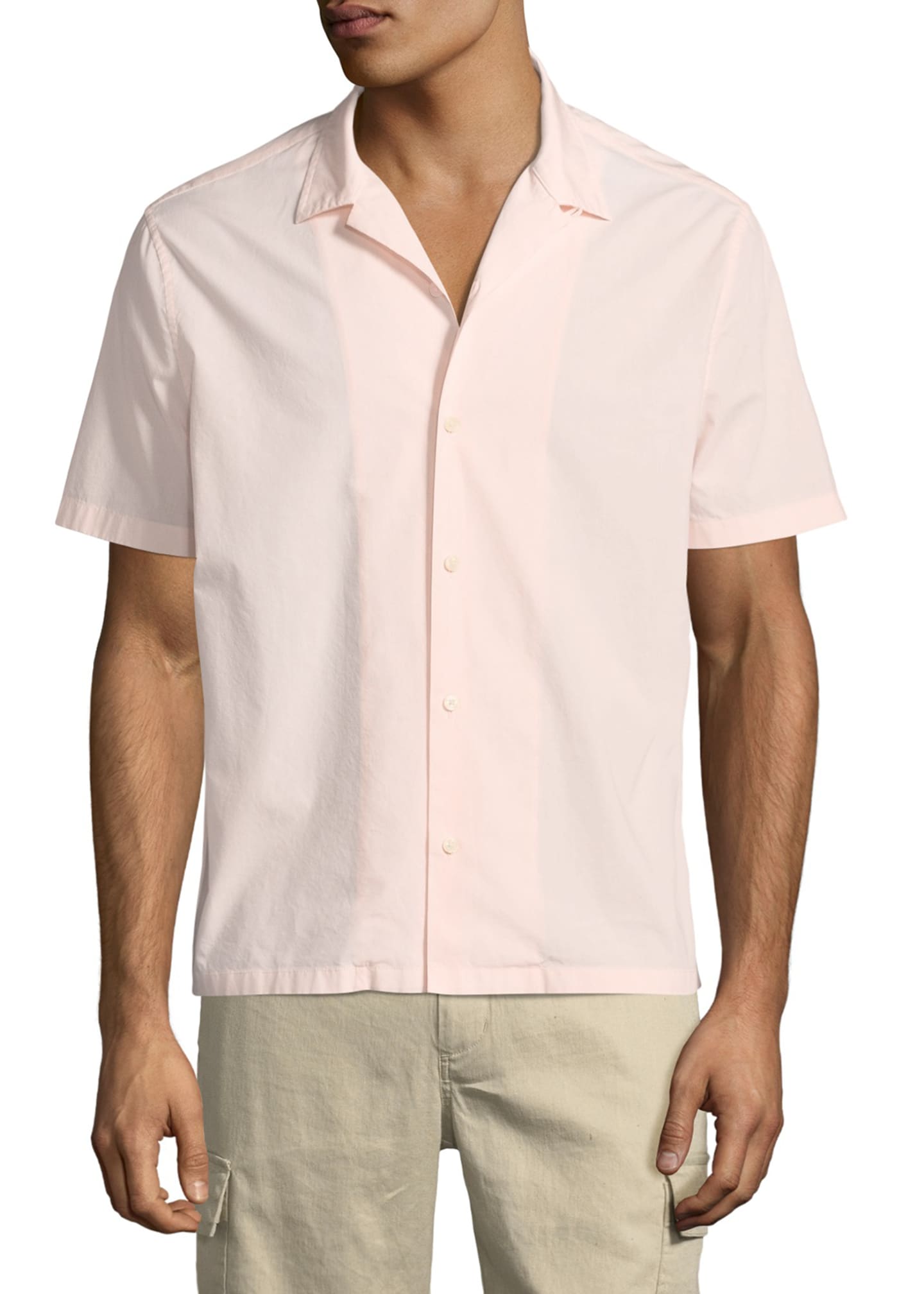 Vince Men's Poplin Short-Sleeve Cabana Shirt - Bergdorf Goodman
