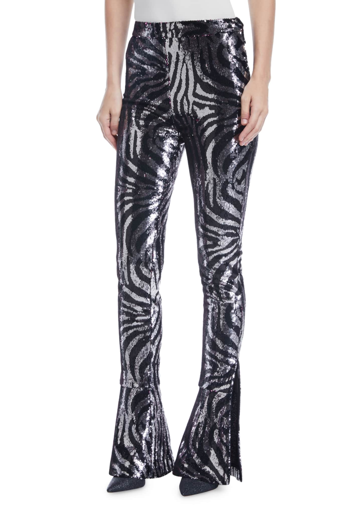 wide leg zebra pants