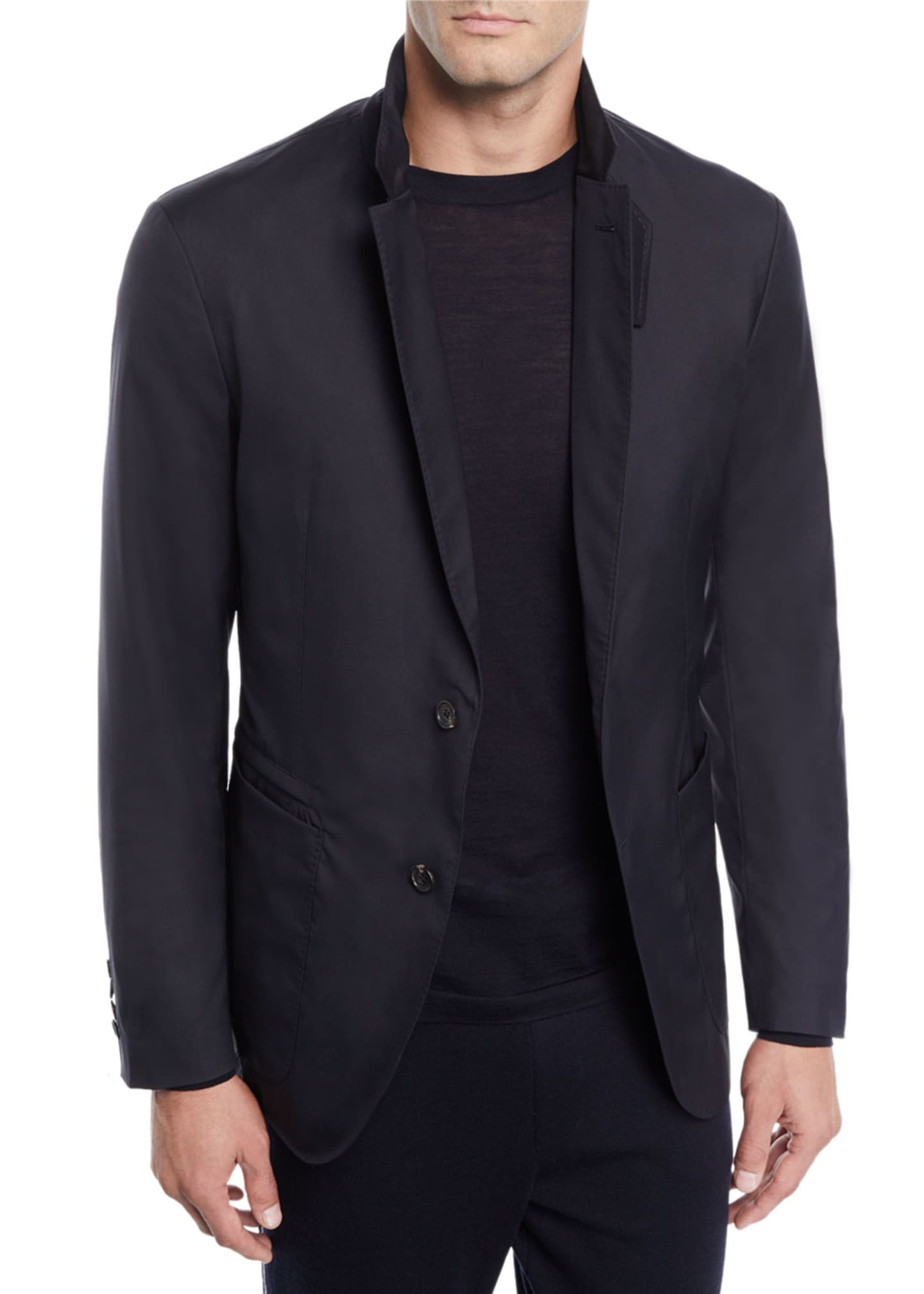 Ermenegildo Zegna Textured Wool Triblend Blazer, Brown