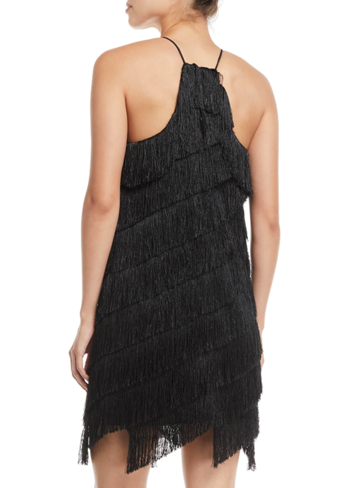 Halston heritage fringe dress 2025