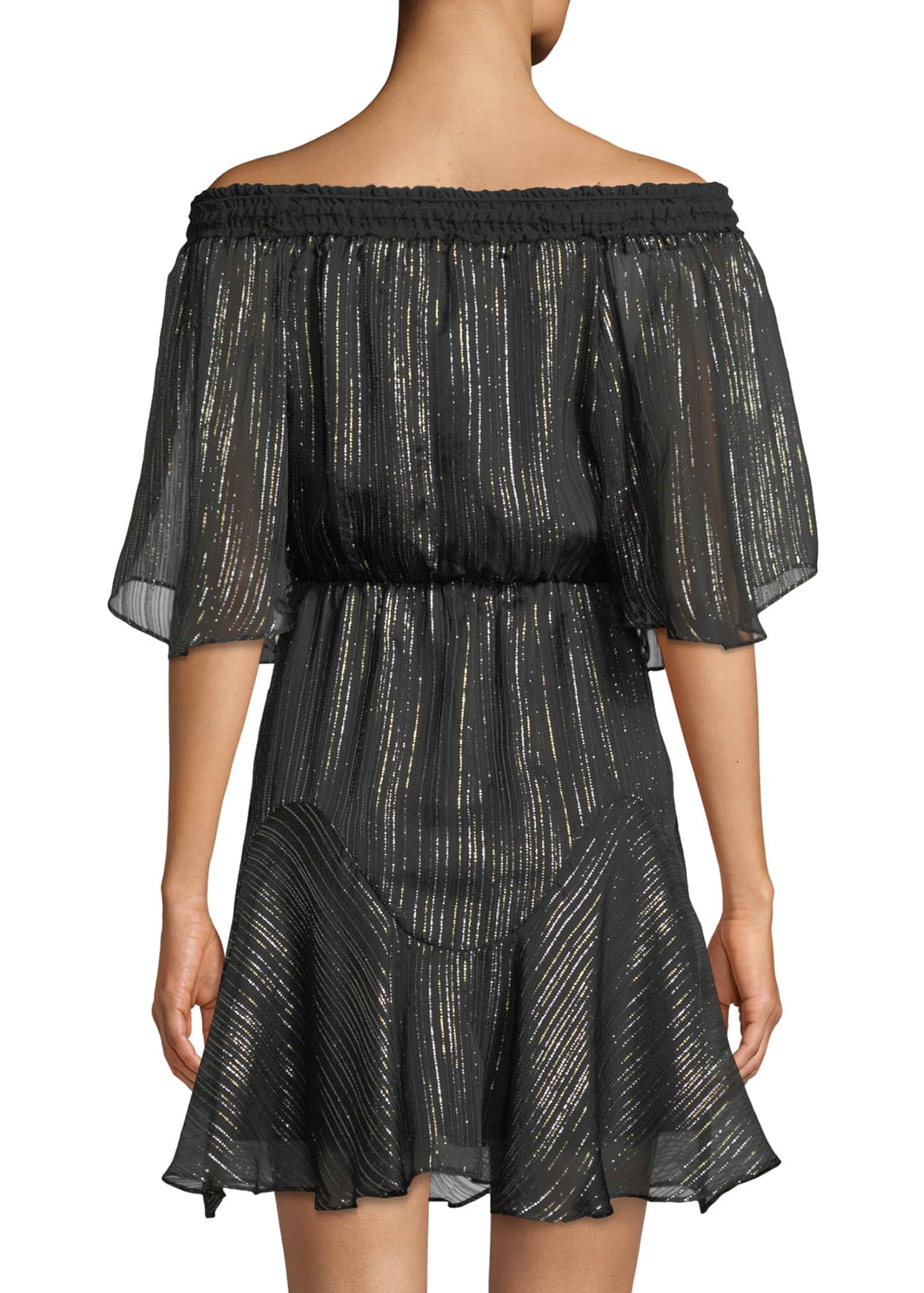 Halston heritage off hotsell the shoulder dress
