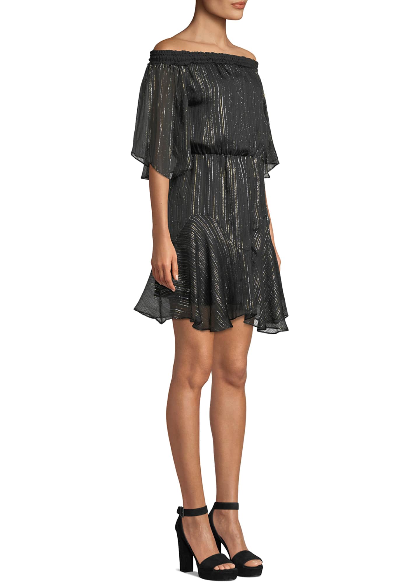 Halston heritage off the new arrivals shoulder dress