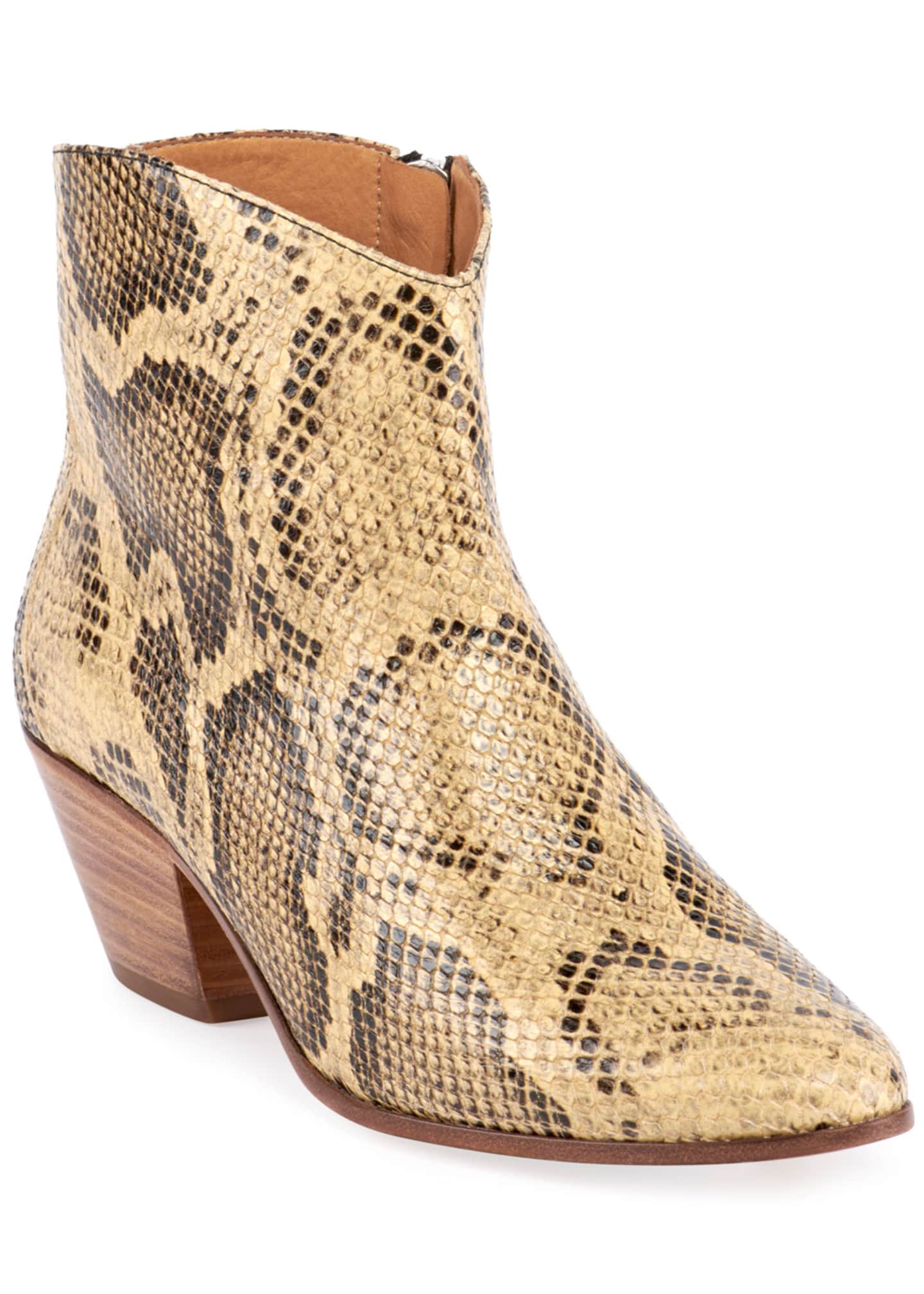 Isabel Marant Dacken Snake-Print Ankle Boots - Bergdorf Goodman
