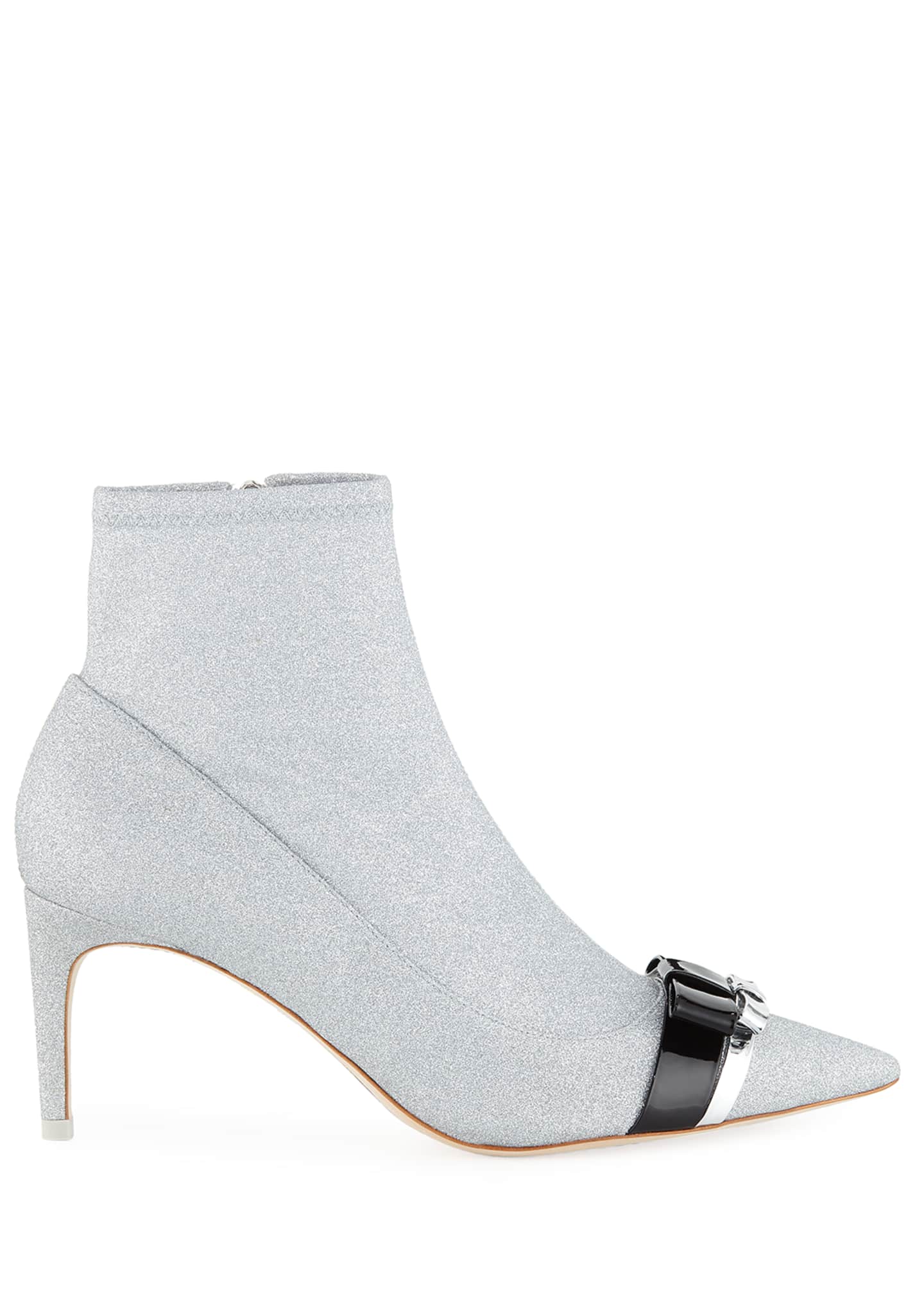 Sophia ster Andie Glitter Double Bow Booties Bergdorf Goodman