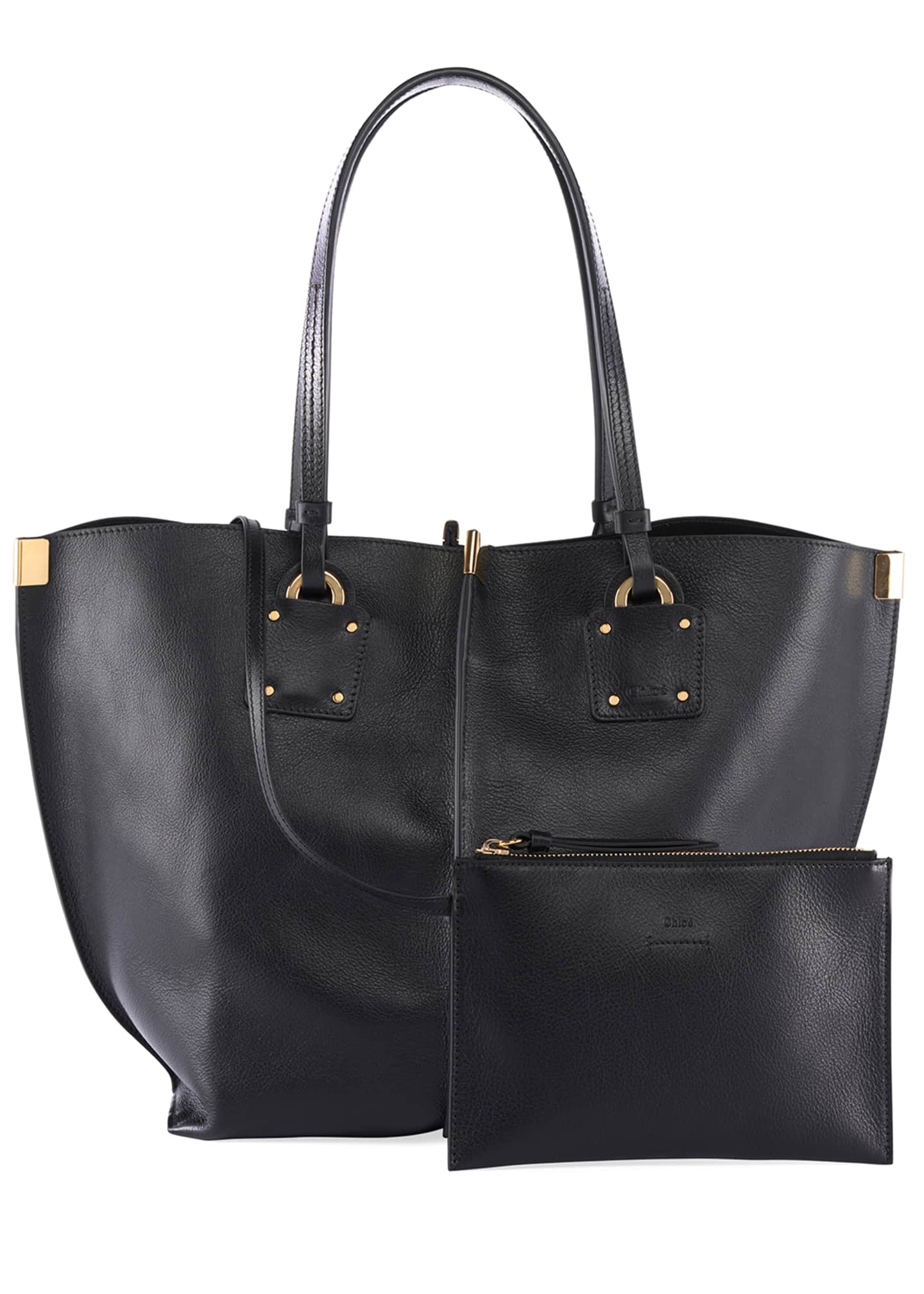 Chloe Vick Wide Leather Tote Bag - Bergdorf Goodman