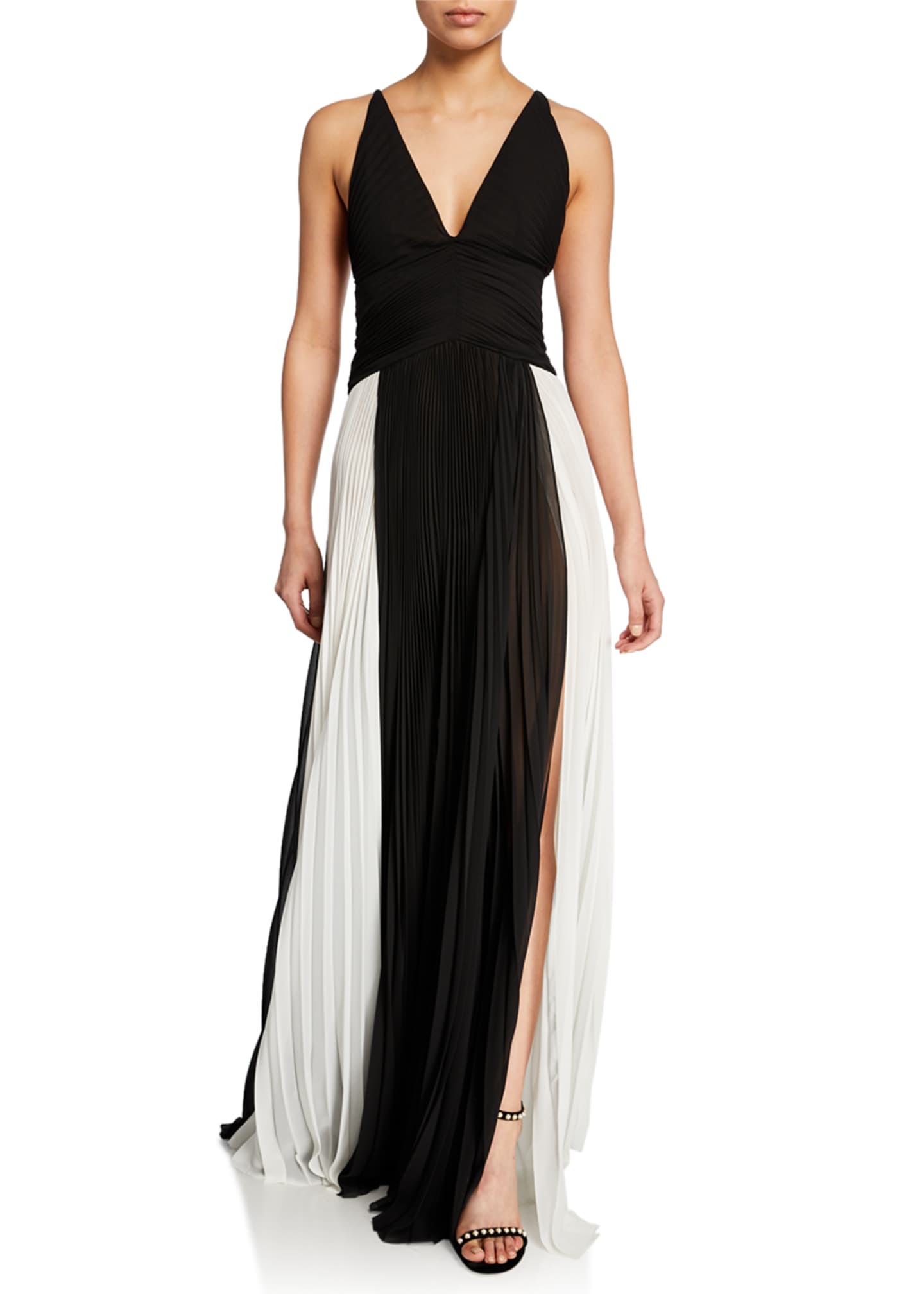 two tone chiffon dress