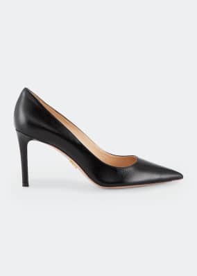 Patent Saffiano Leather 85mm High-Heel Pumps