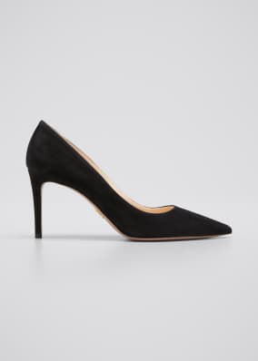 Suede Point-Toe 85mm Pumps