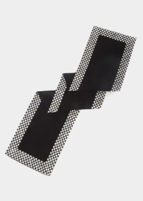 Courtly Check Black Table Runner
