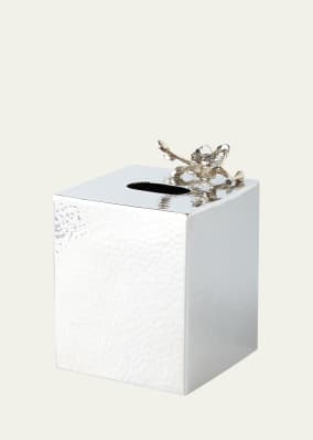 White Orchid Tissue Box Cover
