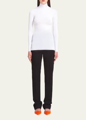 Jersey Turtleneck Top