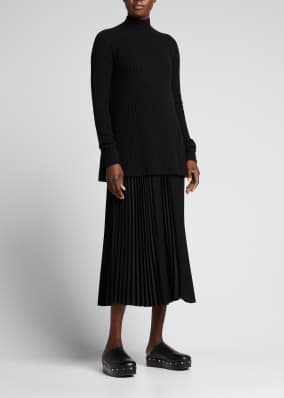 Mock-Neck Wool-Cashmere Sweater