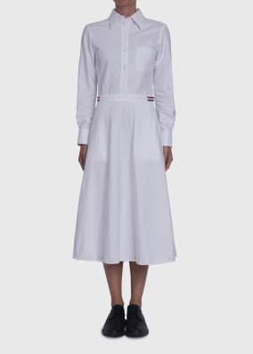 Midi Oxford A-line Shirtdress