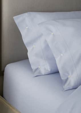 Organic Oxford Solid King Fitted Sheet