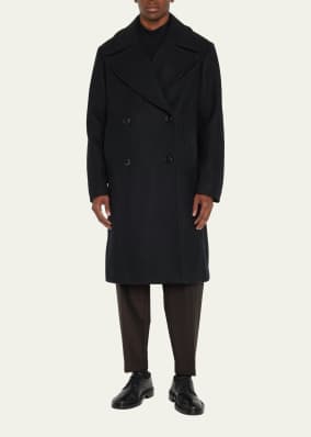 Men's Raven Double-Breasted Topcoat