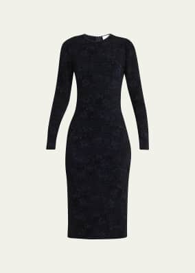 Floral Column Midi Dress