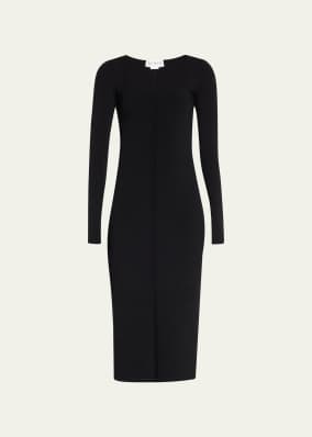 VB Body Fitted Square Neck Midi Dress